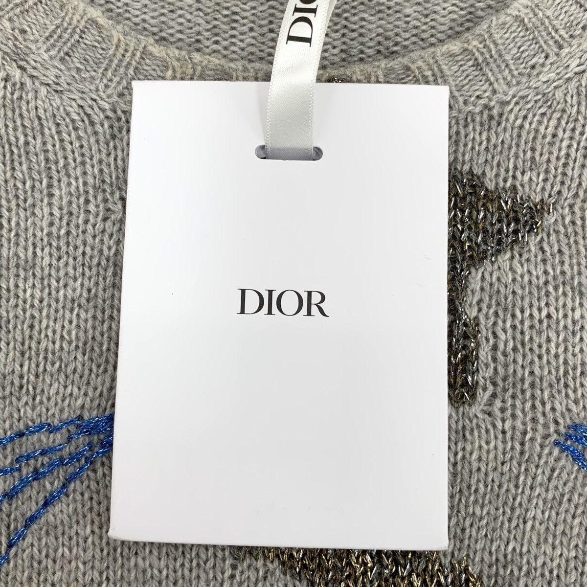 Dior Dior Grey Star and Moon Pattern Cashmere Knit Sweater K26WX Size M / US 6-8 / IT 42-44 - 6 Thumbnail