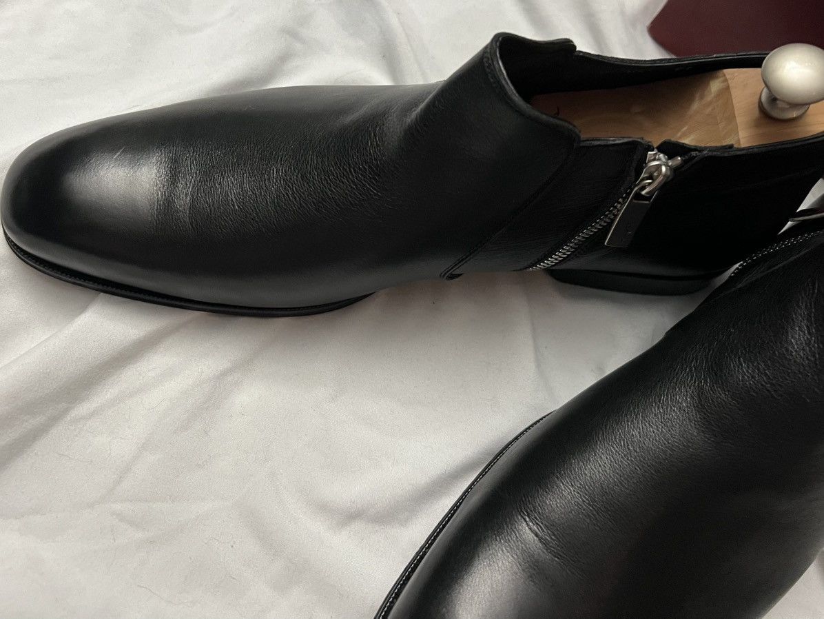 Salvatore Ferragamo LINK NERO CALF ALL LEATHER ANKLE BOOT Size US 10.5 / EU 43-44 - 4 Thumbnail