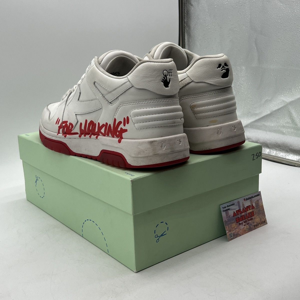 Off-White Off-White Out of Office Low For Walking - White Red Size US 13 / EU 46 - 4 Thumbnail