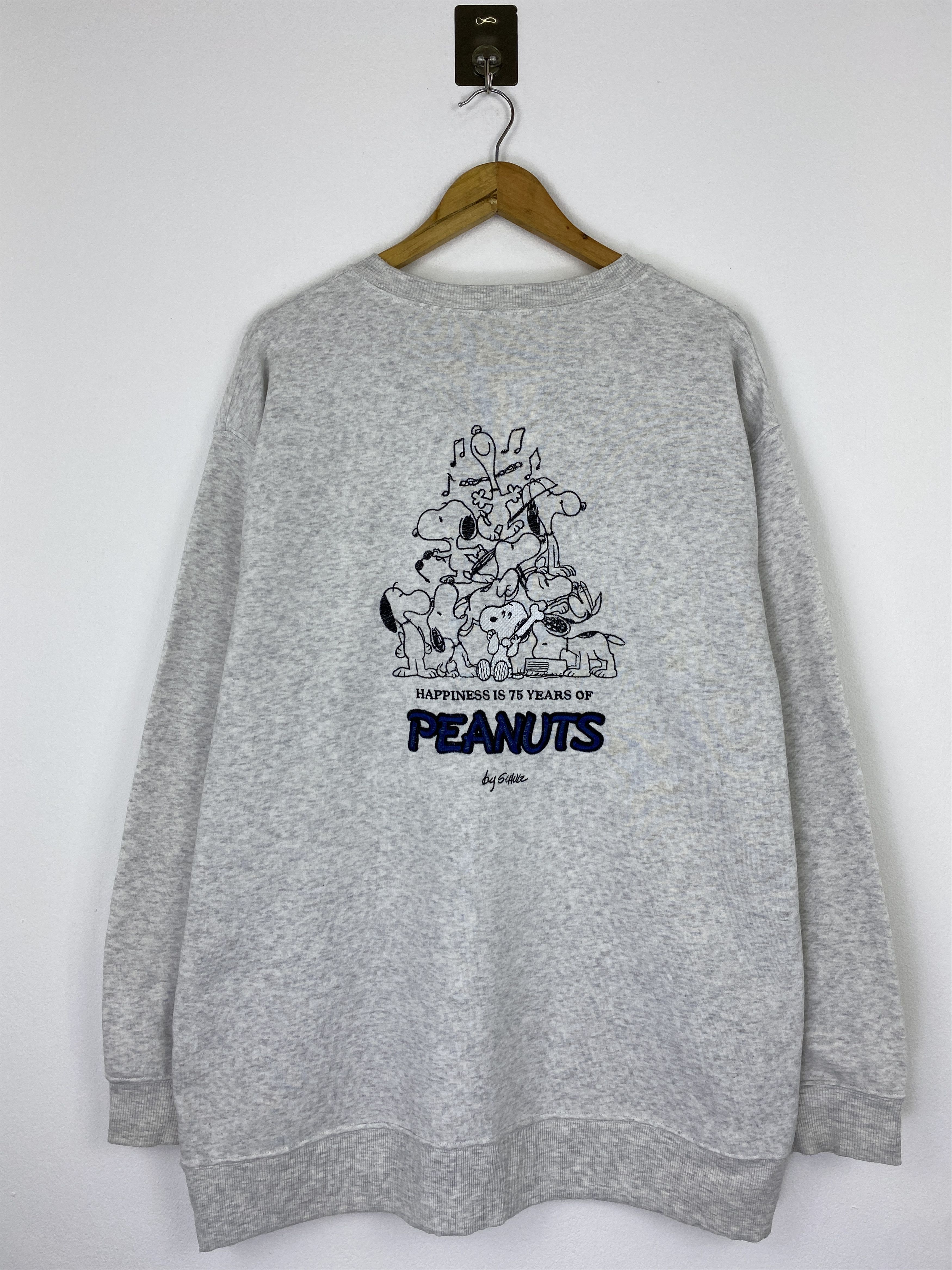 Peanuts Vintage Peanuts 75 Years Snoopy Sweatshirt Grey 5L BP0024 Size US XXL / EU 58 / 5 - 3 Thumbnail