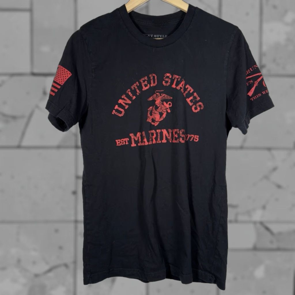 Vintage Grunt Style Black USA Graphic Tee Mens Size M Size US M / EU 48-50 / 2 - 1 Thumbnail