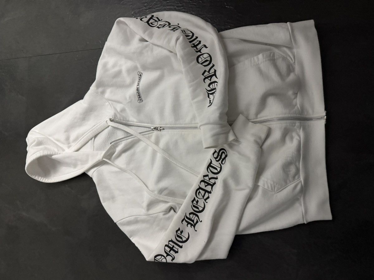 Chrome Hearts Chrome Hearts White Scroll Zip Hoodie Size US M / EU 48-50 / 2 - 7 Thumbnail