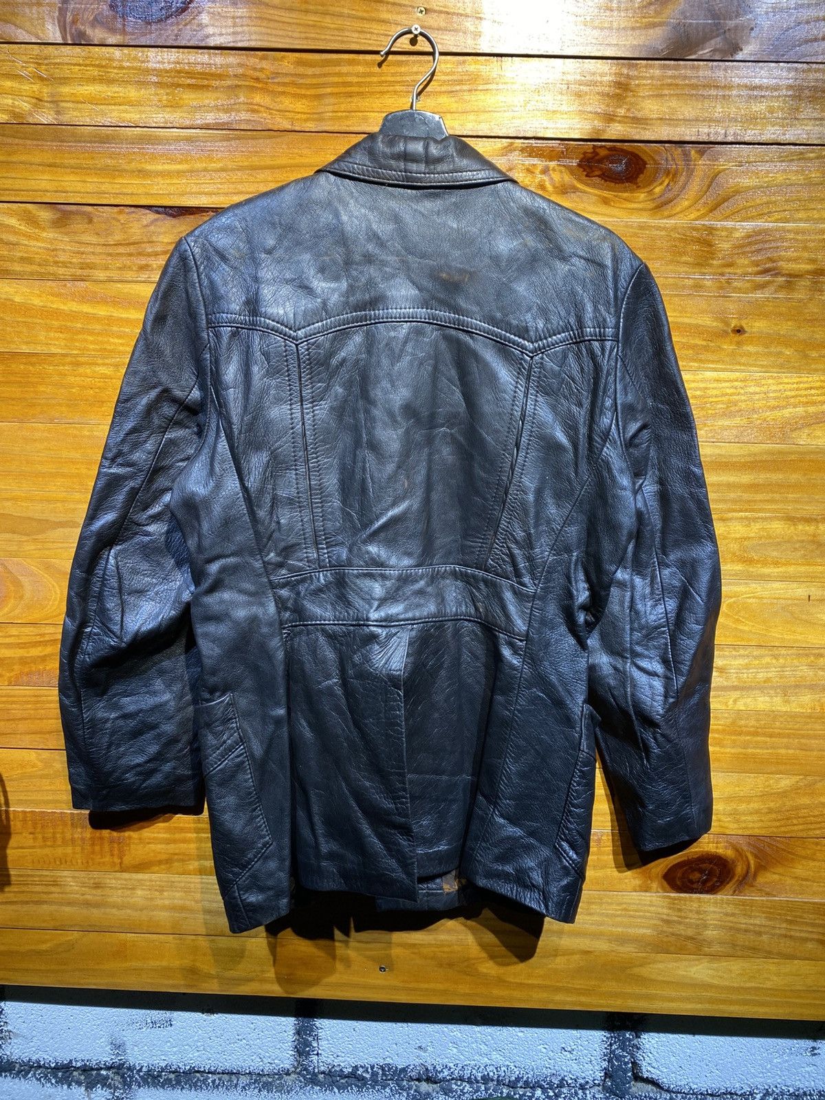 Vintage Vintage Black Leather Jacket – Classic Men’s Outerwear Size US S / EU 44-46 / 1 - 8 Thumbnail