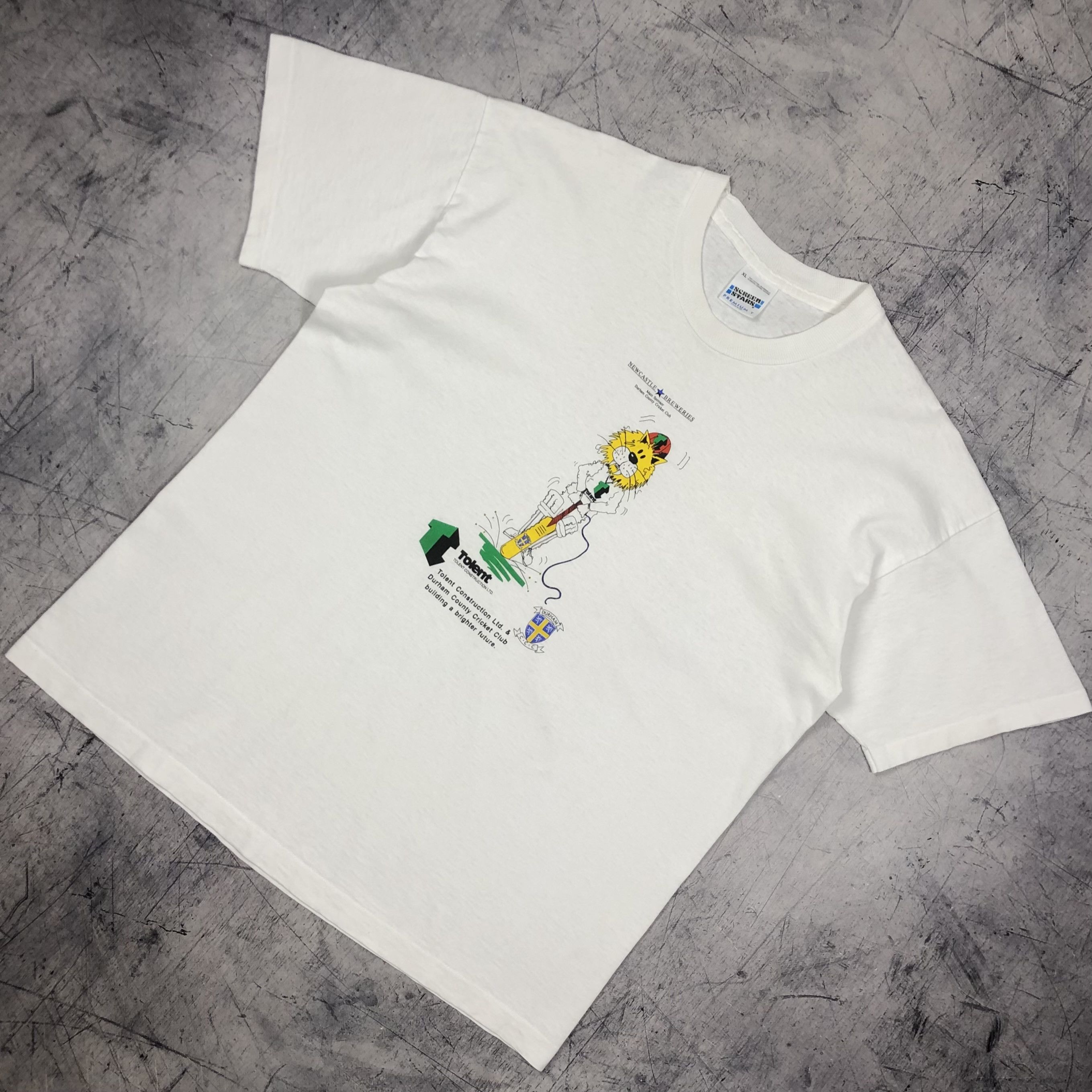 Retrofit Vintage Newcastle Durham Country Cricket Tolent Tee Size US XL / EU 56 / 4 - 4 Thumbnail
