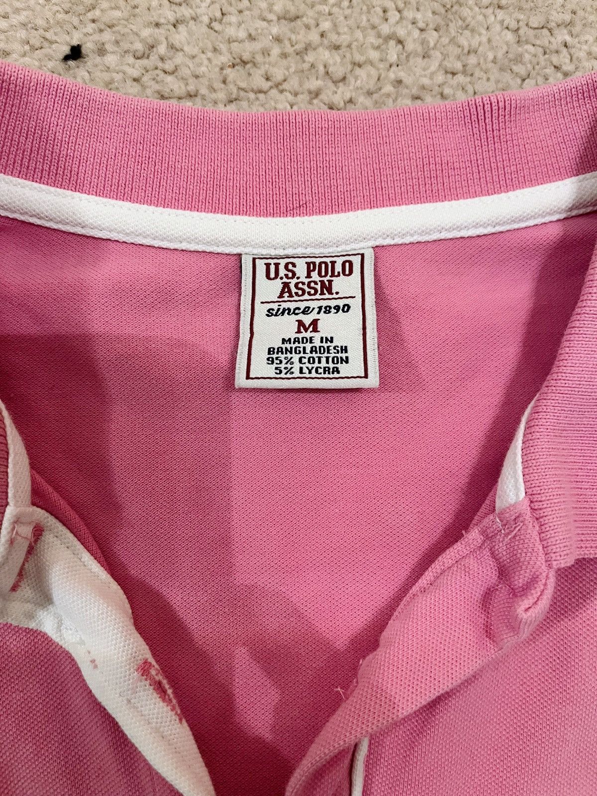 U.S. Polo Assn. Pink sleeveless polo with white detailing Size M / US 6-8 / IT 42-44 - 2 Thumbnail