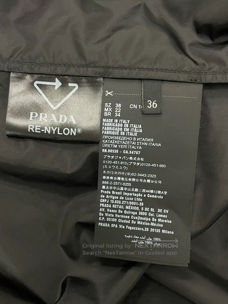 Prada Prada Size36 Black triangle standard windbreaker jacket Size US XXS / EU 40 - 6 Thumbnail