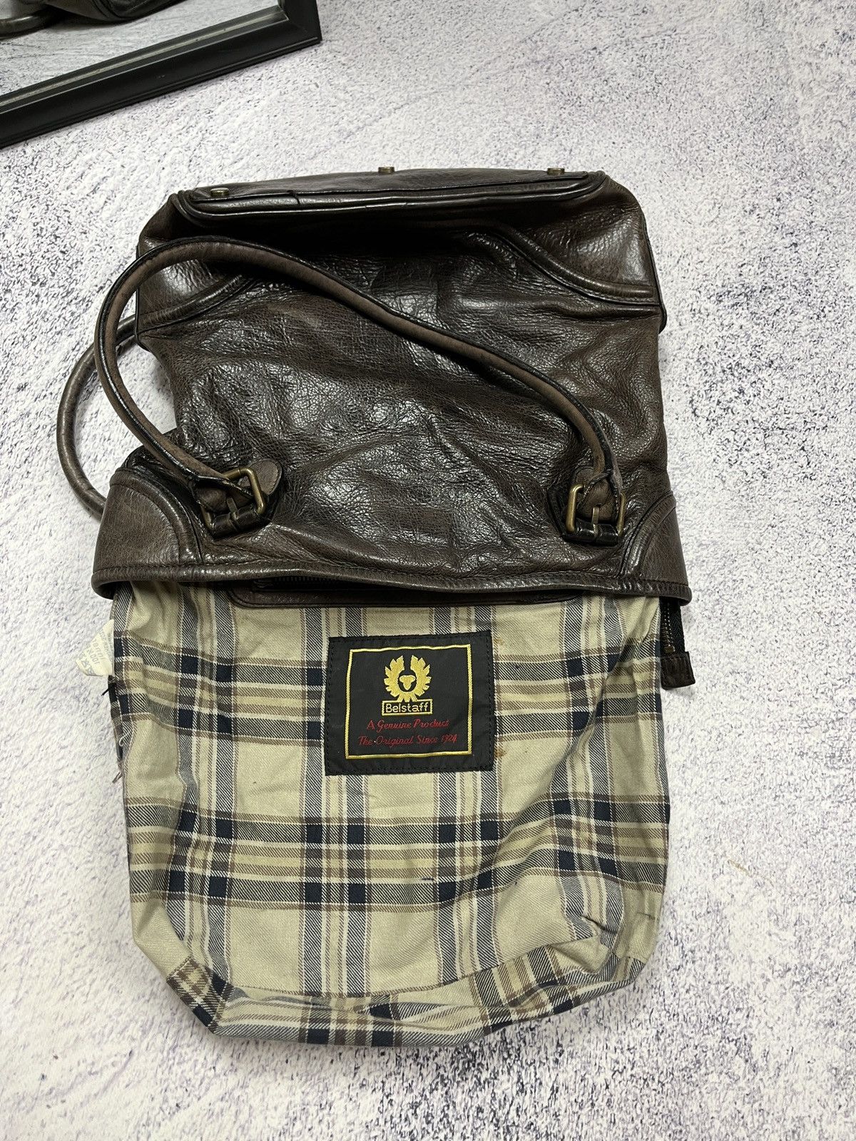 Belstaff × Vintage Vintage Belstaff Audrey Shoulder Bag Waxed Leather 90’s Size ONE SIZE - 17 Thumbnail