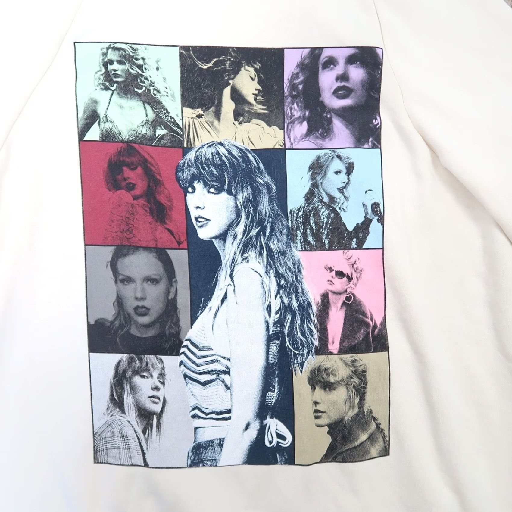 Vintage Taylor Swift The Eras Tour Beige Hoodie Graphic Sweatshirt M Womens Long Sleeve Cotton Polyester Pullover Casual Music 2023 Official merch Size M / US 6-8 / IT 42-44 - 7 Thumbnail
