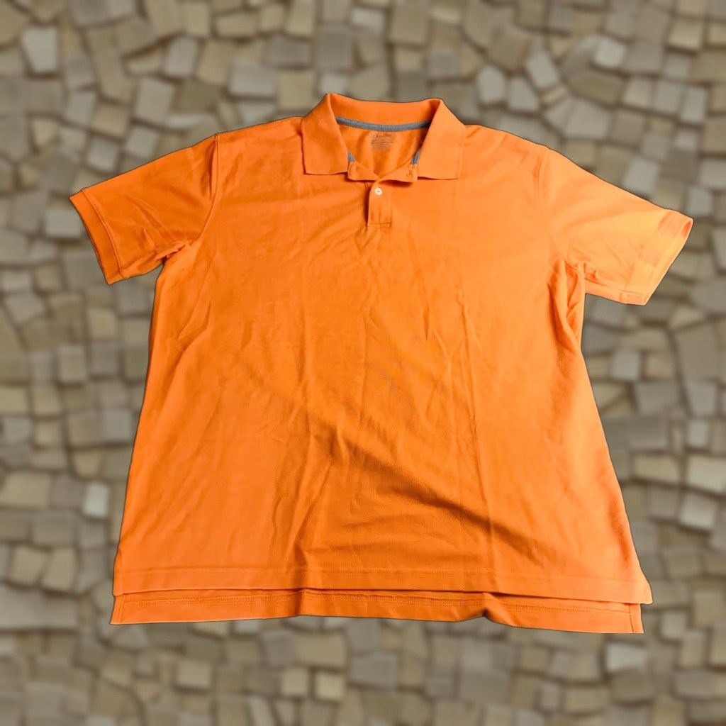 Vintage St. John's Bay Polo Shirt Mens XL Orange Solid Heritage Pique Short Sleeve Size US XL / EU 56 / 4 - 1 Thumbnail