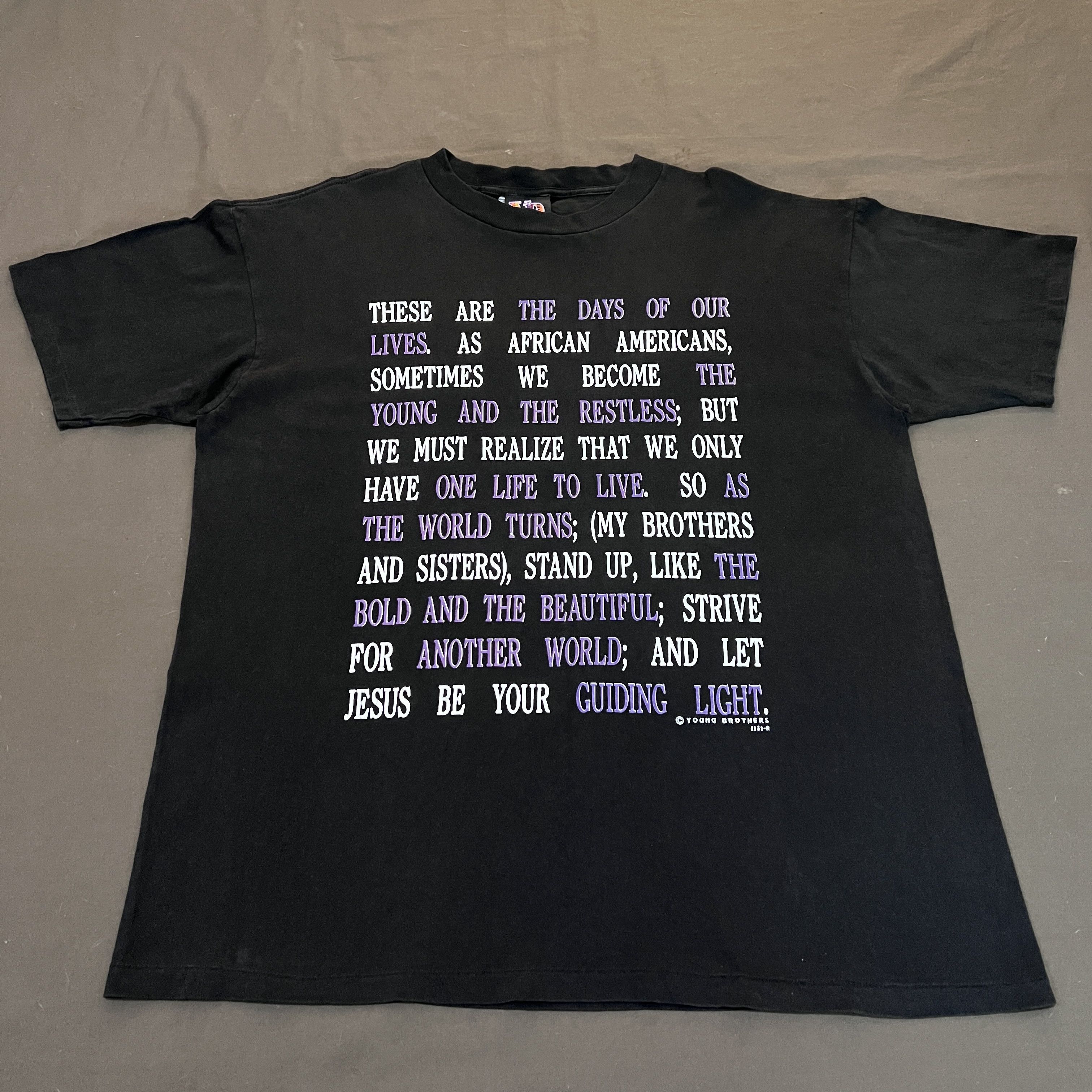 Vintage Vintage 90s YOUNG BROTHERS Bible Holy God Jesus Tee XL Size US XL / EU 56 / 4 - 2 Thumbnail