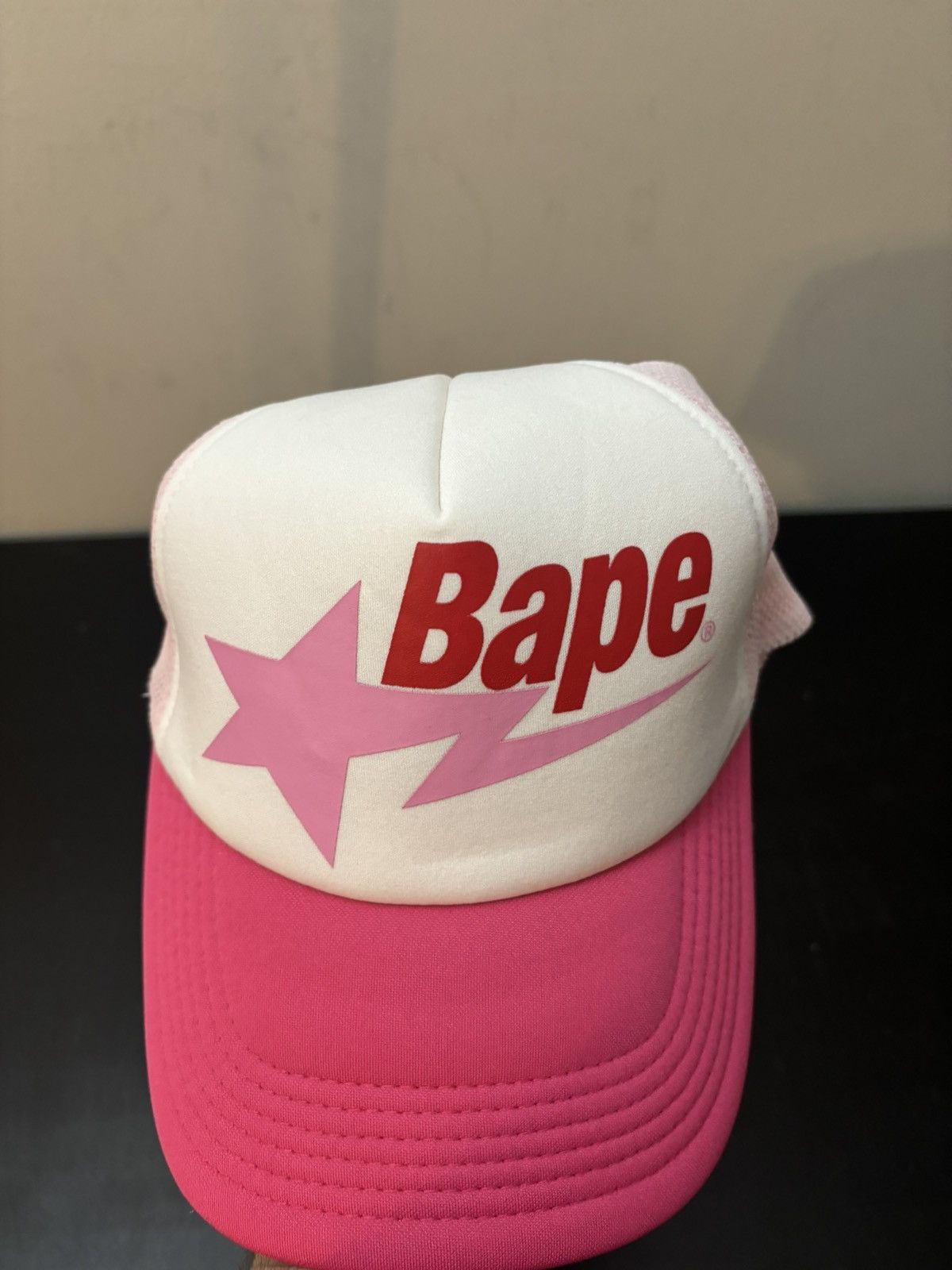 Bape A Bathing Ape Bape Sta Mesh Cap Hat Pink Size ONE SIZE - 2 Thumbnail