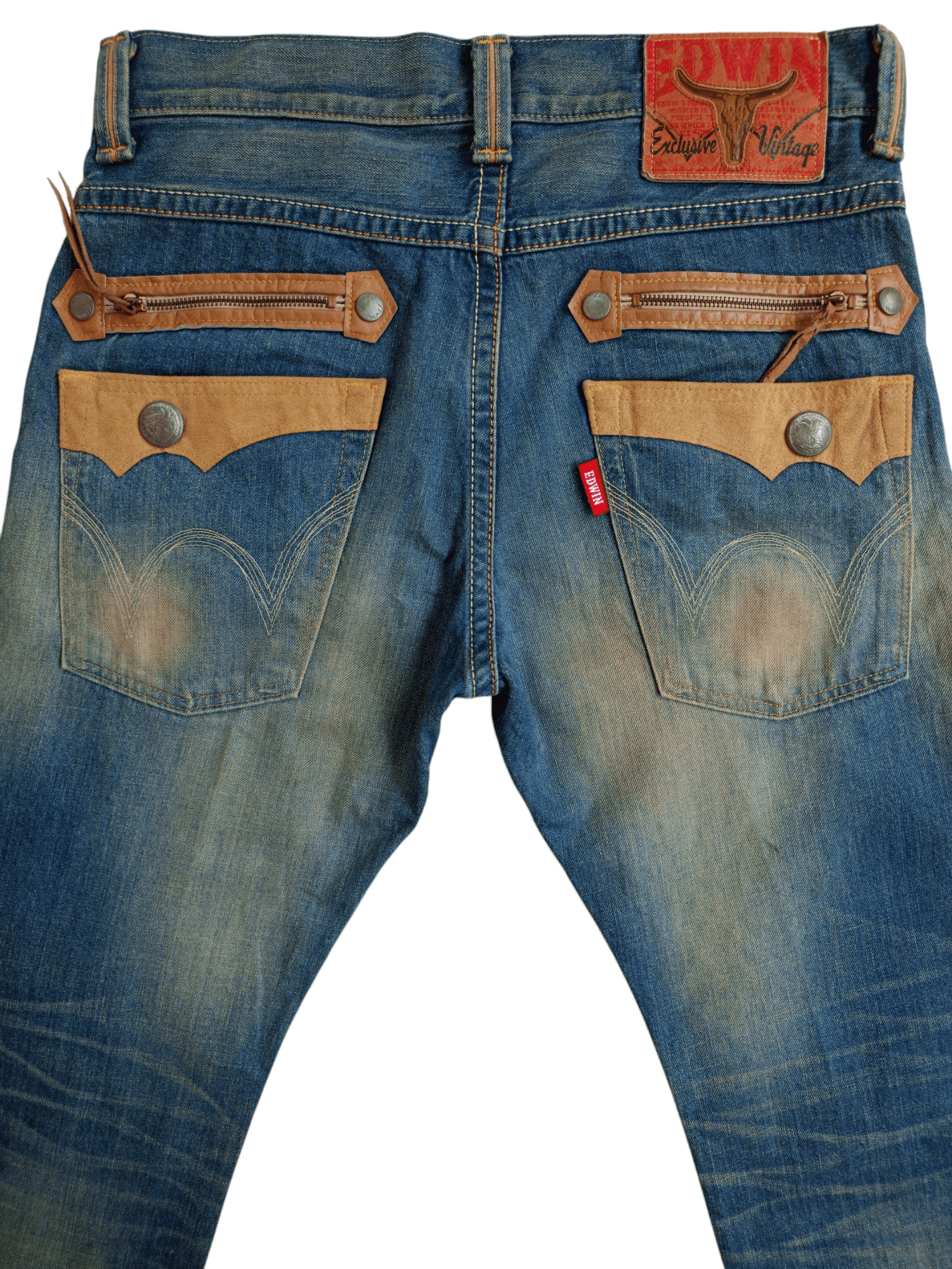 Edwin × Vintage Edwin Exclusive Vintage Denim Regular Distressed Jeans Size US 32 / EU 48 - 10 Thumbnail