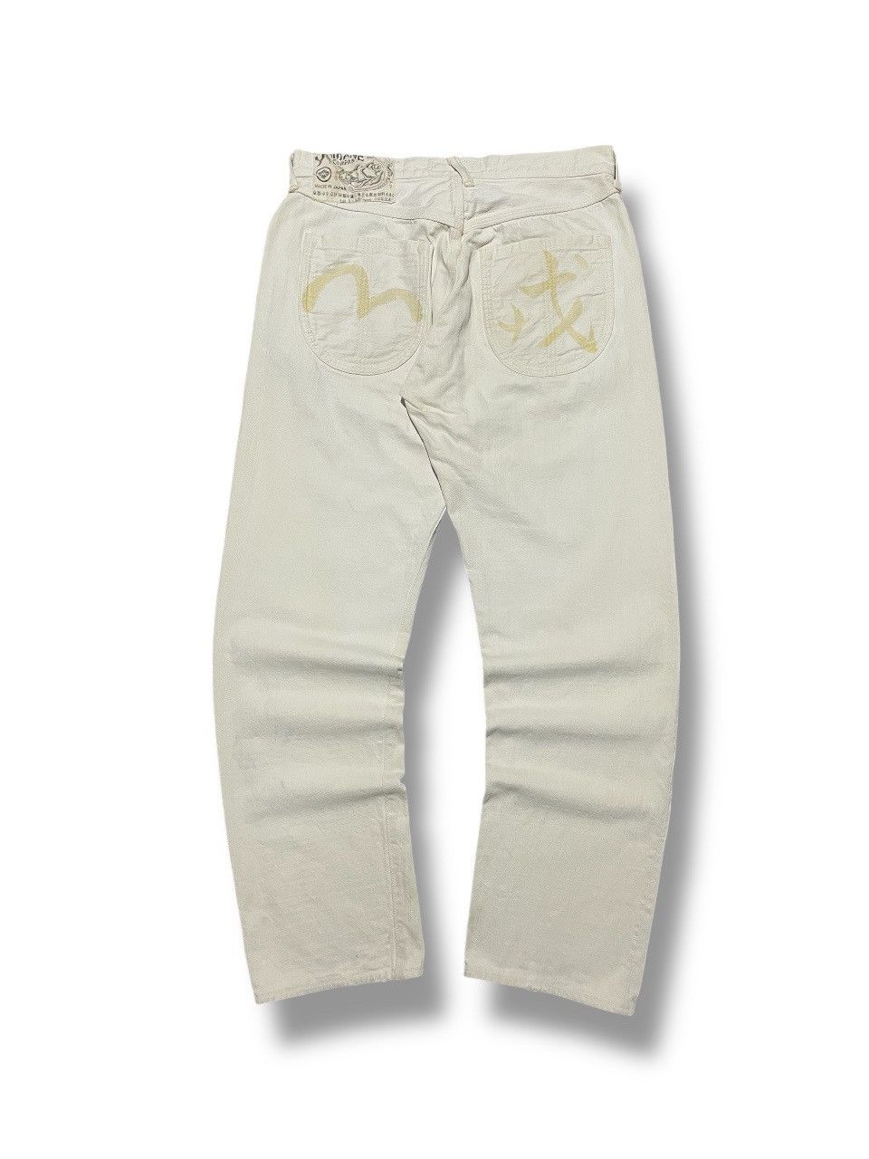 Evisu Evisu Yamane Denim White Selvedge Distresed Size US 34 / EU 50 - 1 Thumbnail