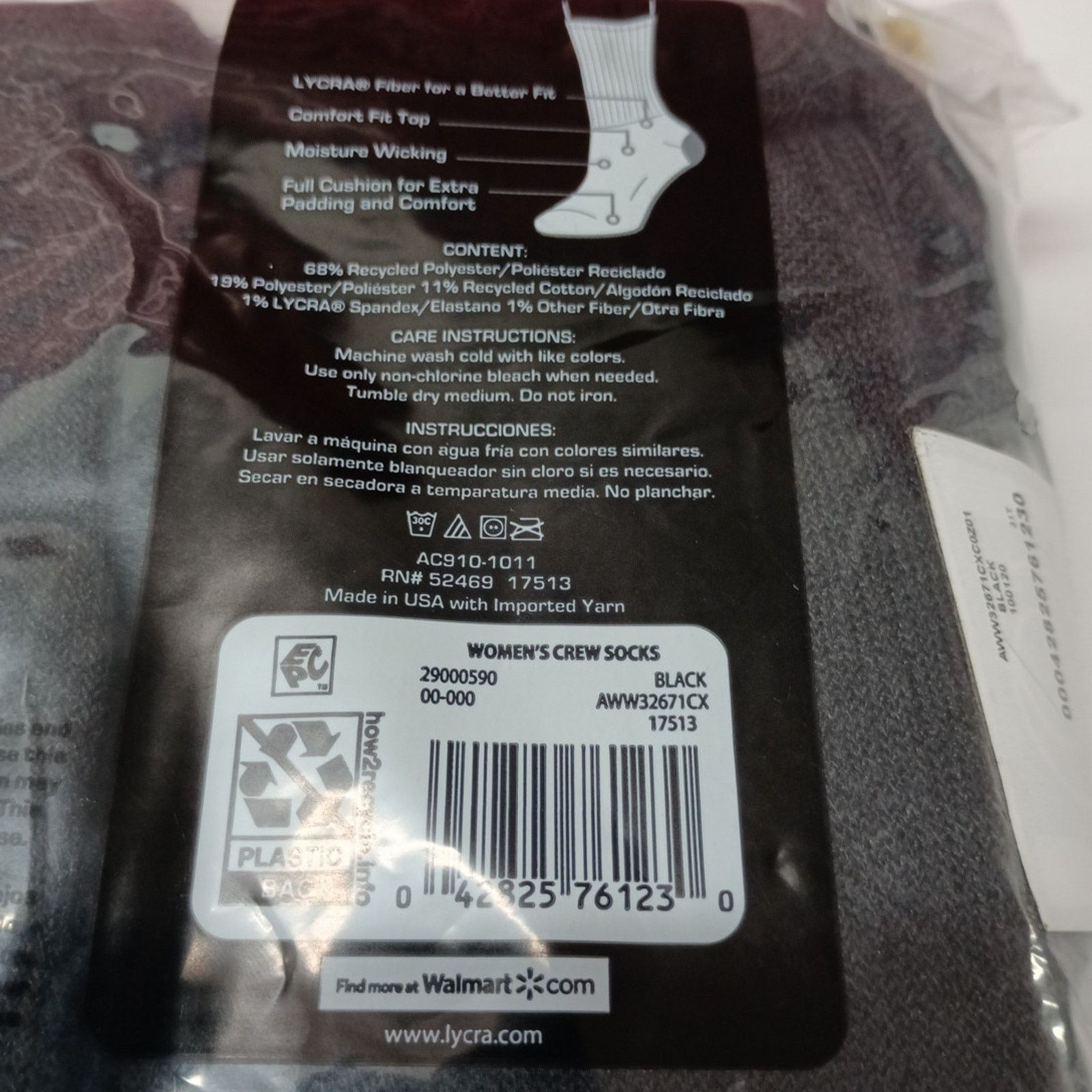 Athletic Works Athletic Works Women's Crew Socks 10 Pairs Shoe Size 8-12 Size ONE SIZE - 5 Thumbnail