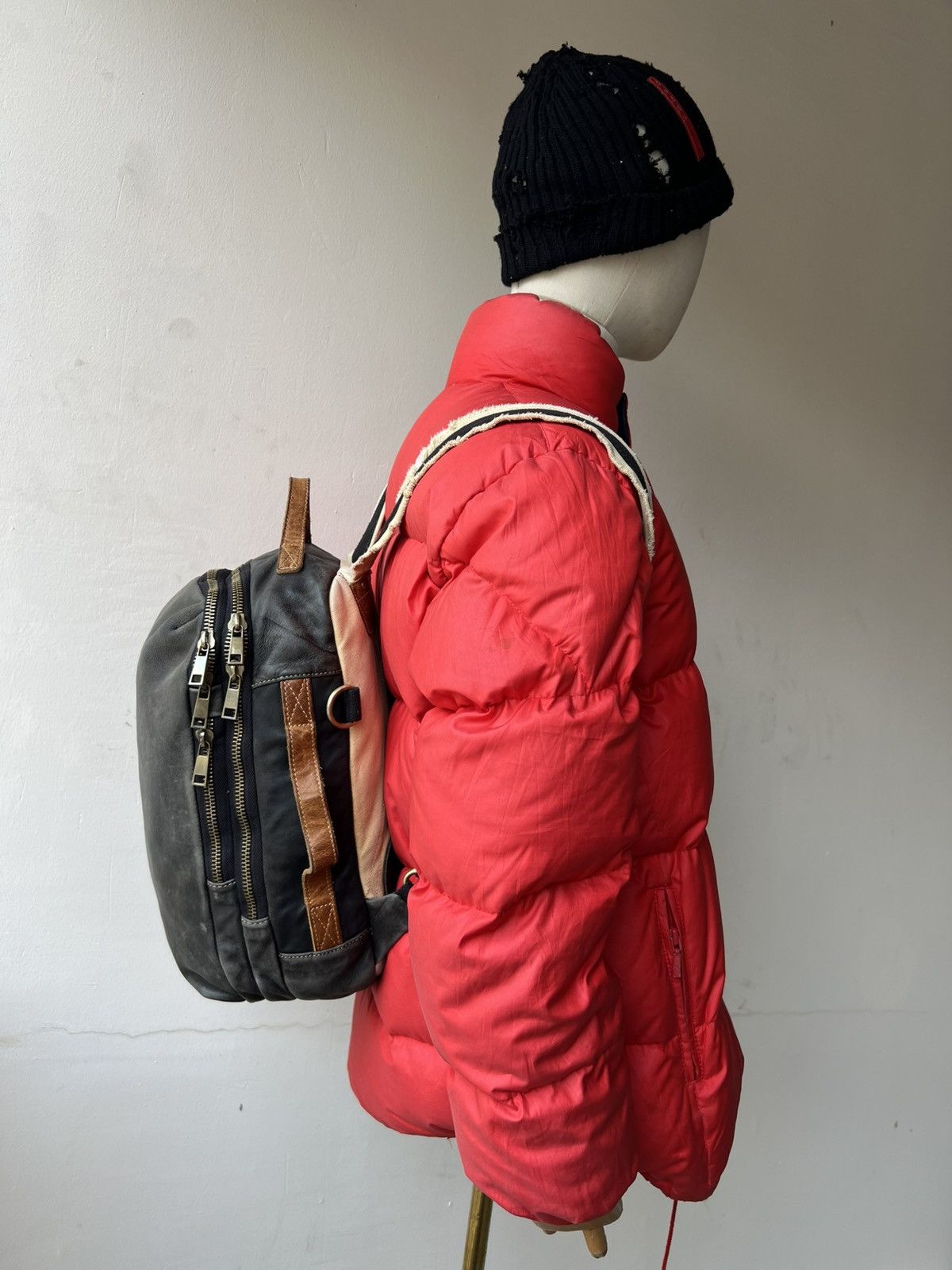Leather Zeldner Japan Distressed Patina Leather Backpack Bag Size ONE SIZE - 3 Thumbnail