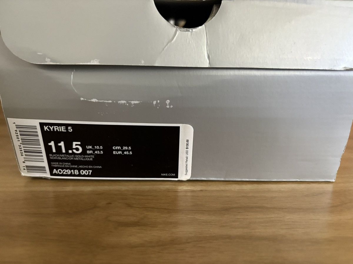 Nike Nike Kyrie 5 Black / Metallic Gold Size US 11.5 / EU 44-45 - 10 Thumbnail