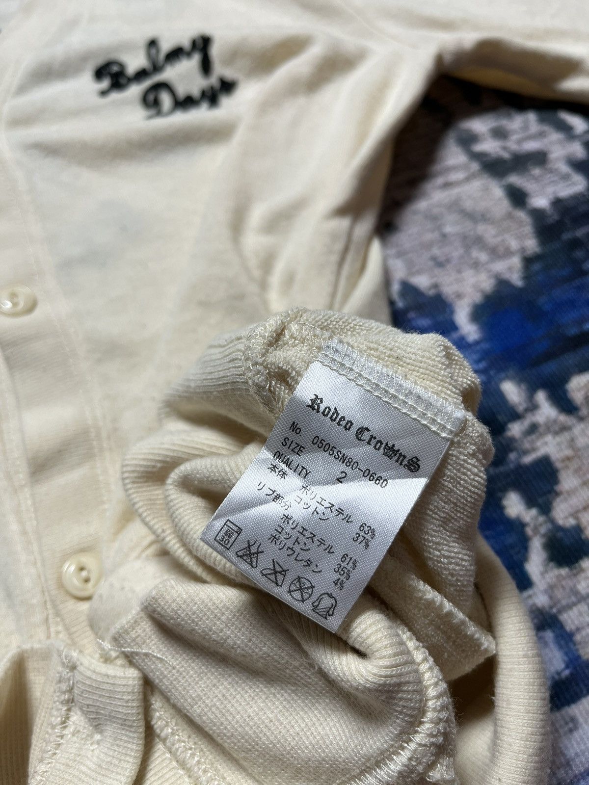 Designer × Japanese Brand ⚡️Rodeo Crown Embroidery Logo Half Button Cardigan Size M / US 6-8 / IT 42-44 - 8 Thumbnail