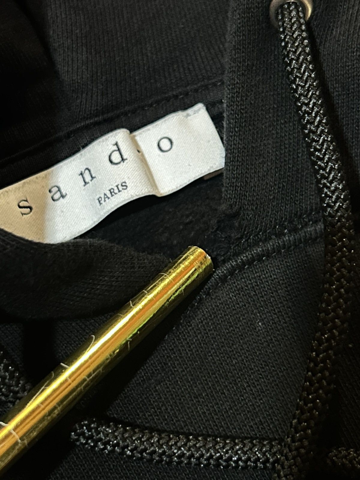 Sandro Sandro Paris Evil Black Hoodie Centre Logo Terry Luxury Size US S / EU 44-46 / 1 - 15 Thumbnail
