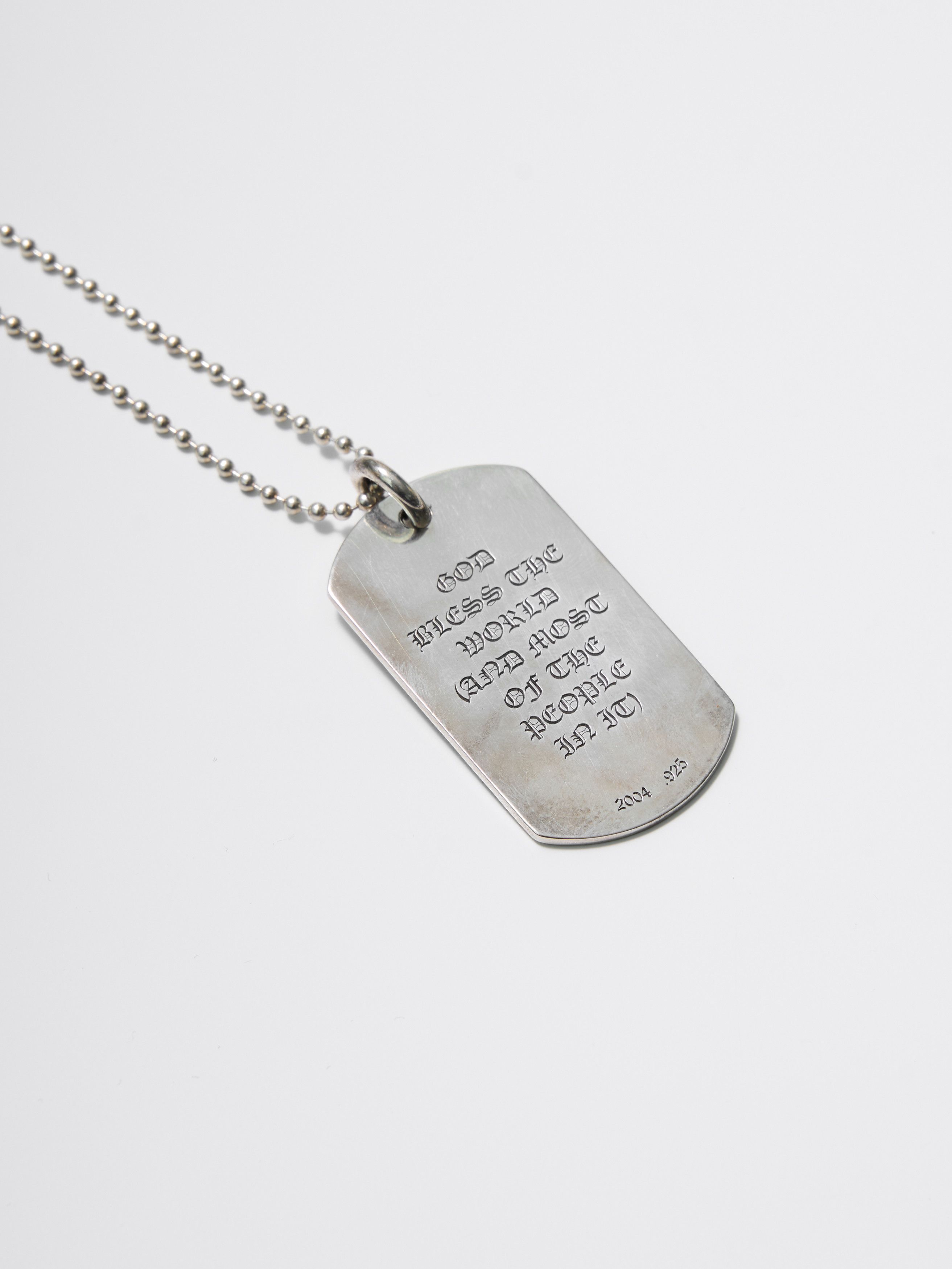 Chrome Hearts Chrome Hearts Dog Bless Cemetery Coss sliver necklace Size ONE SIZE - 4 Thumbnail