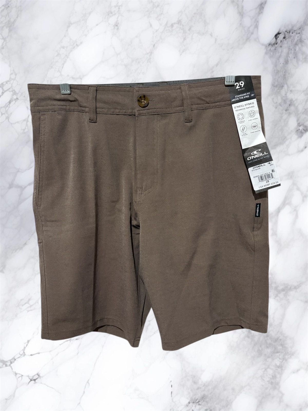 O'Neill O’Neill Hybrid Performance Shorts – Khaki/brown | Size US 29 - 1 Thumbnail
