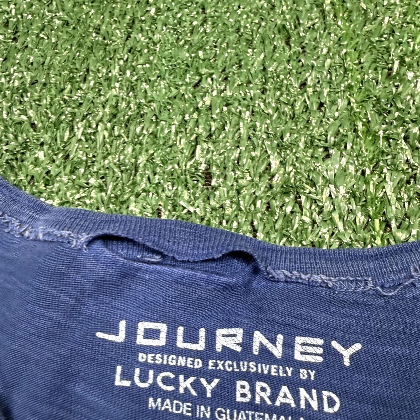 Lucky Brand Lucky Brand T Shirt Men's S Blue Short Sleeve Stretch Graphic Journey Classic Designer Size US S / EU 44-46 / 1 - 3 Thumbnail