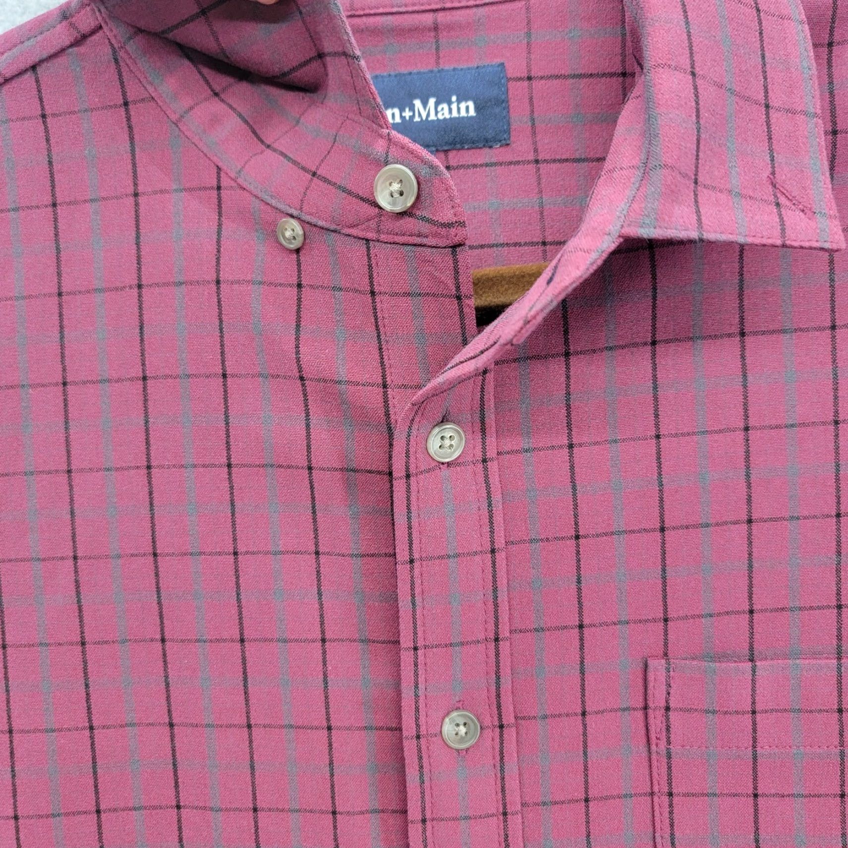 Mizzen+Main Mizzen Main Shirt Mens L red Button Up Flannel Casual Preppy Size US L / EU 52-54 / 3 - 3 Thumbnail