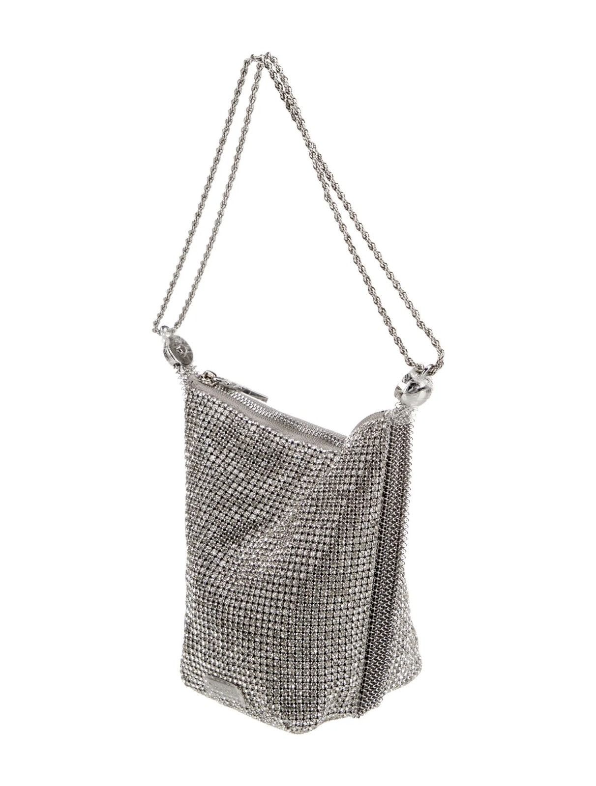 Cult Gaia os11x0326 Size: OS / Rhinestone Bucket Bag in Silver Size ONE SIZE - 3 Thumbnail
