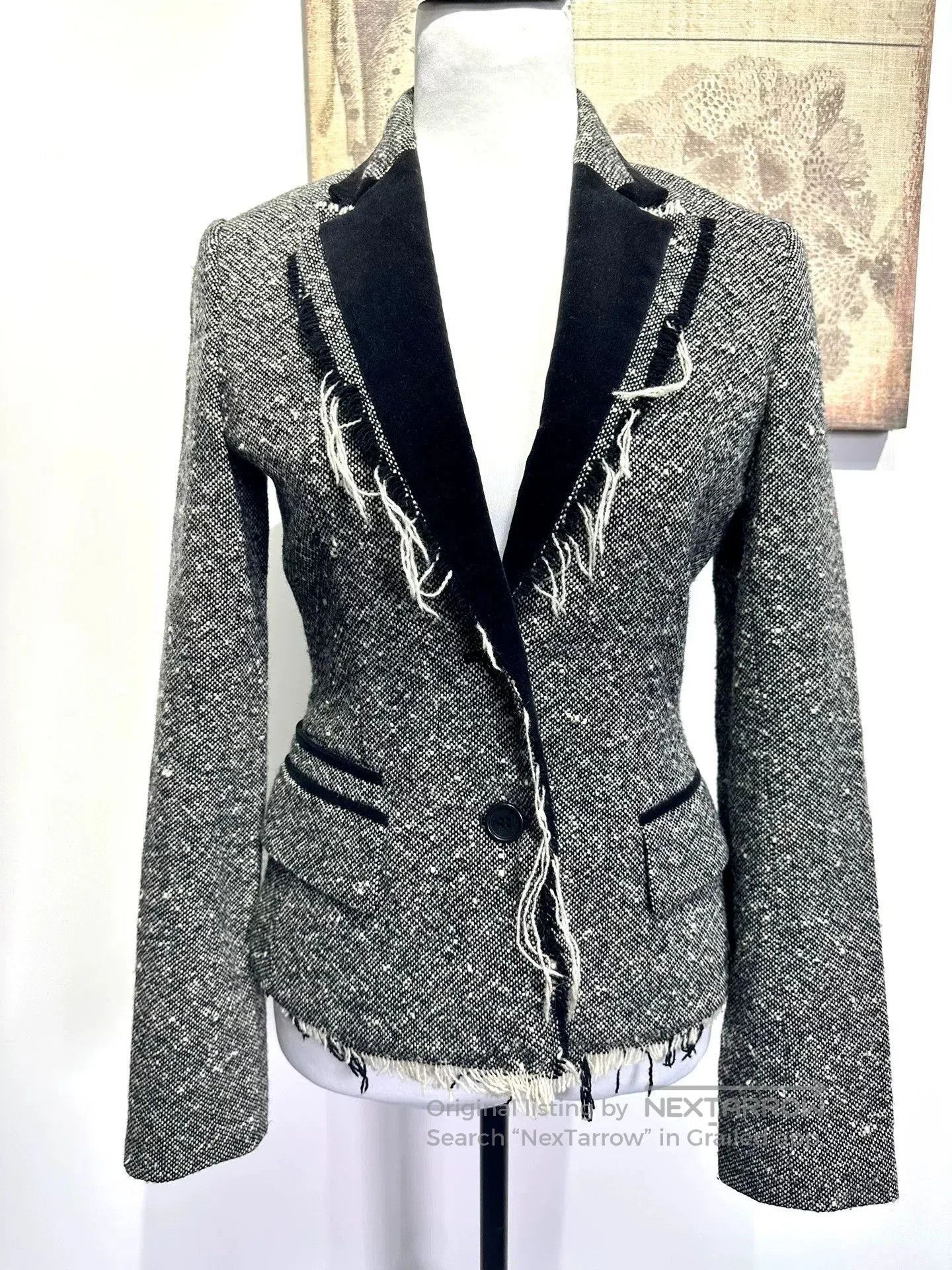 Yohji Yamamoto Yohji Yamamoto Velvet Fringe Jacket. Size M / US 6-8 / IT 42-44 - 2 Thumbnail