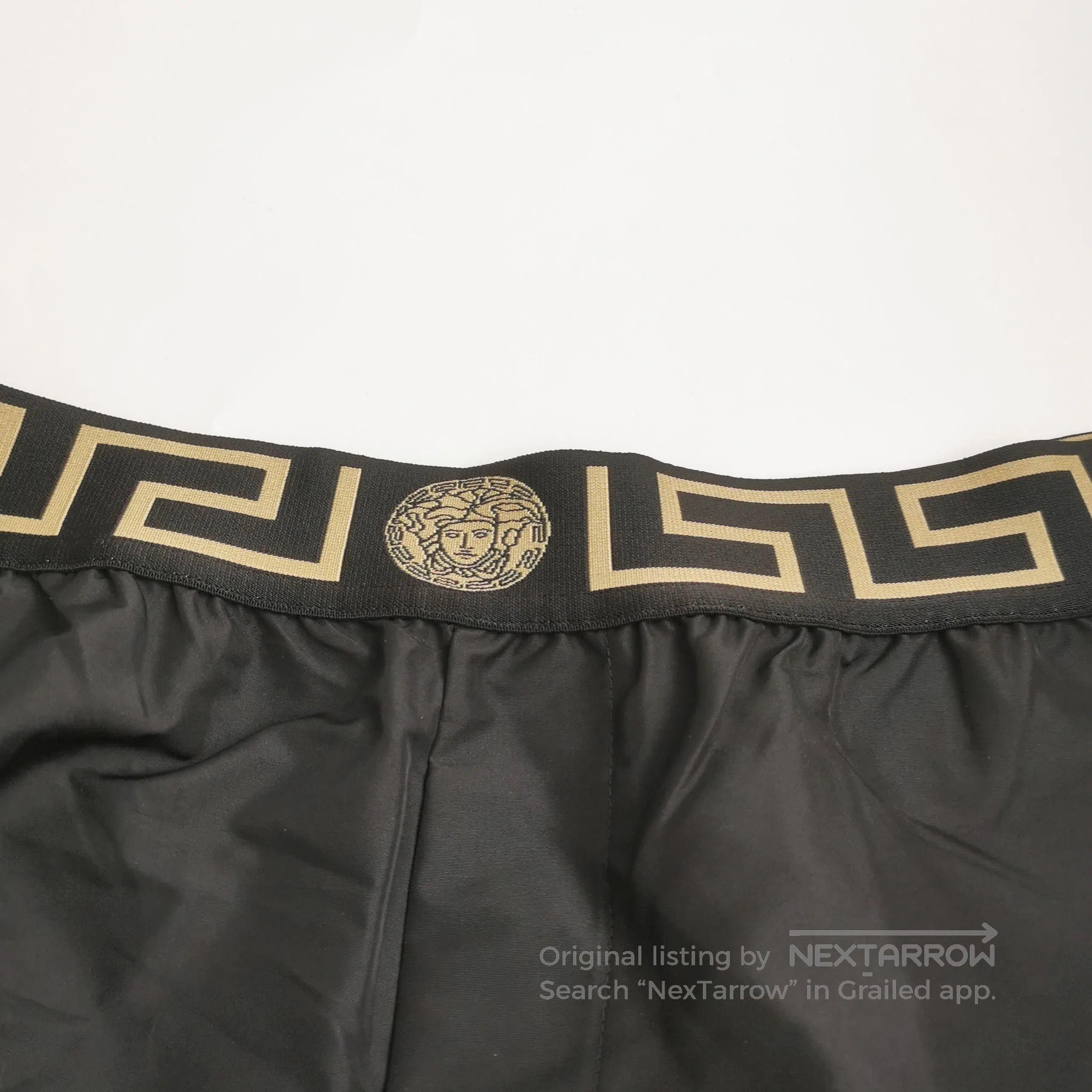 Versace Black Medusa Greek Key Shorts M.