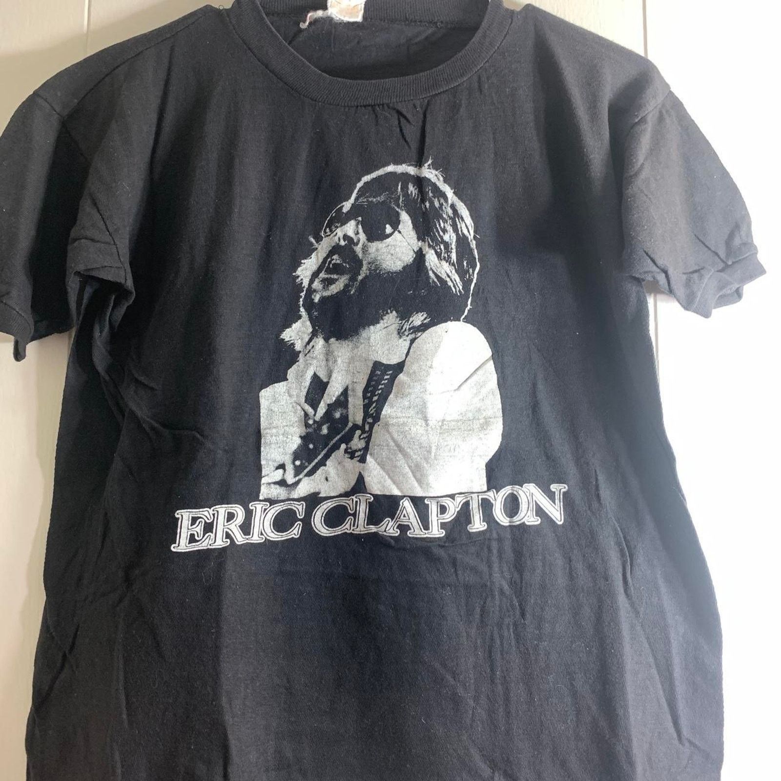 Vintage vintage 80’s ERIC CLAPTON Portrait single stitch tee shirt M Size US M / EU 48-50 / 2 - 3 Thumbnail