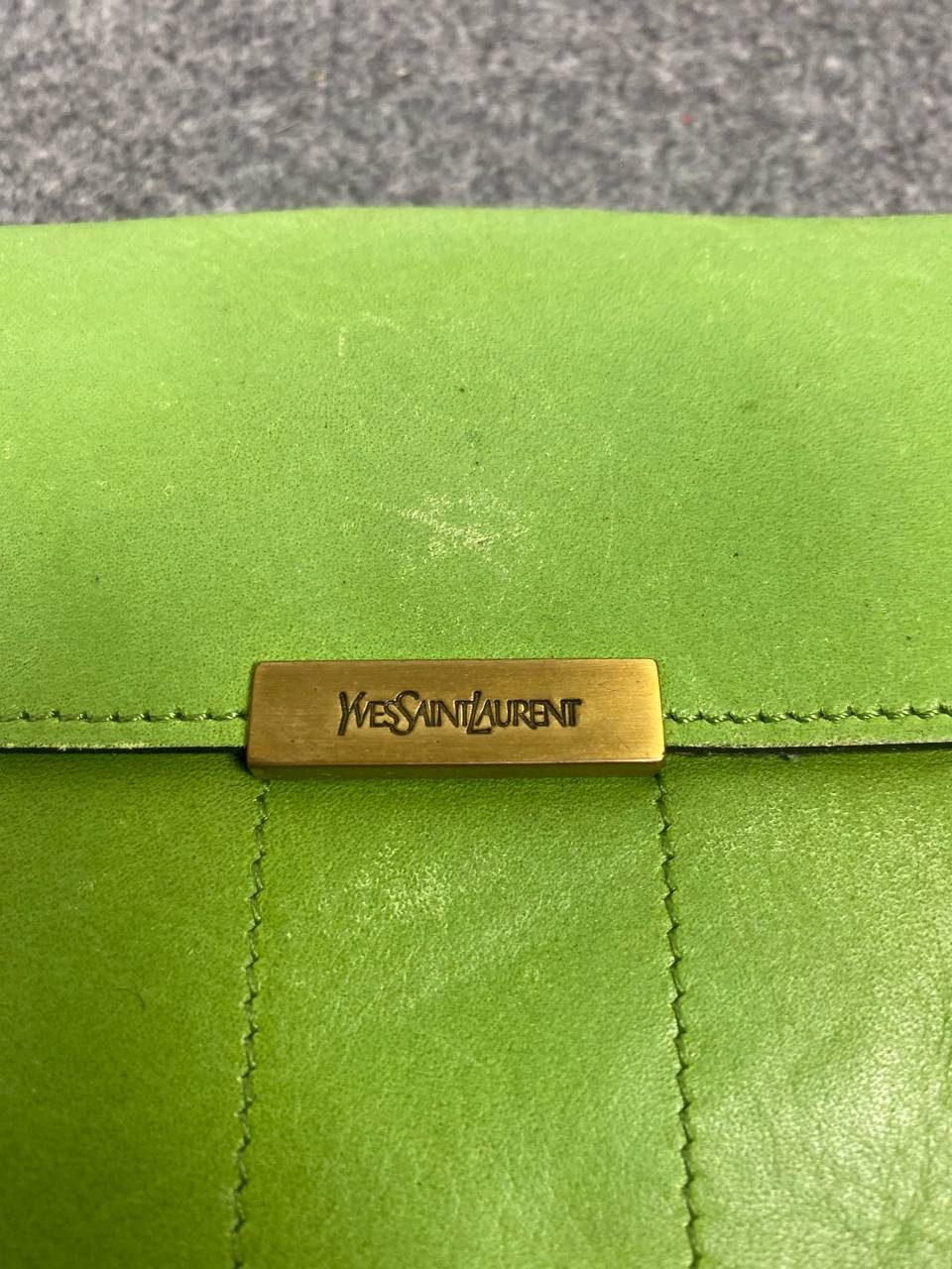 Yves Saint Laurent vintage yves saint laurent green leather wallet purse Size ONE SIZE - 2 Thumbnail