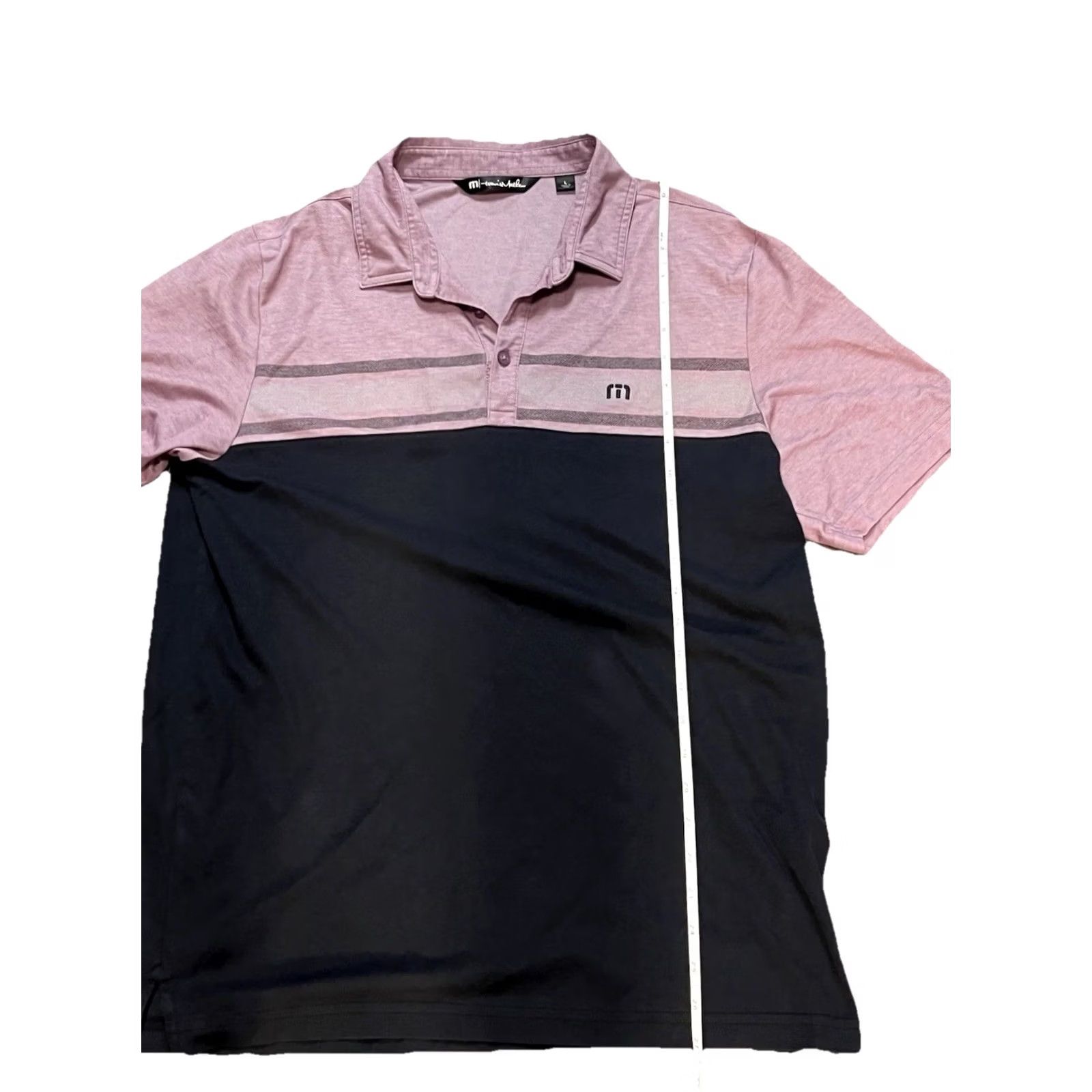 TravisMathew TravisMathew Polo Shirt L Purple Black Colorblock Short Sleeve Golf Casual Mens Size US L / EU 52-54 / 3 - 6 Thumbnail