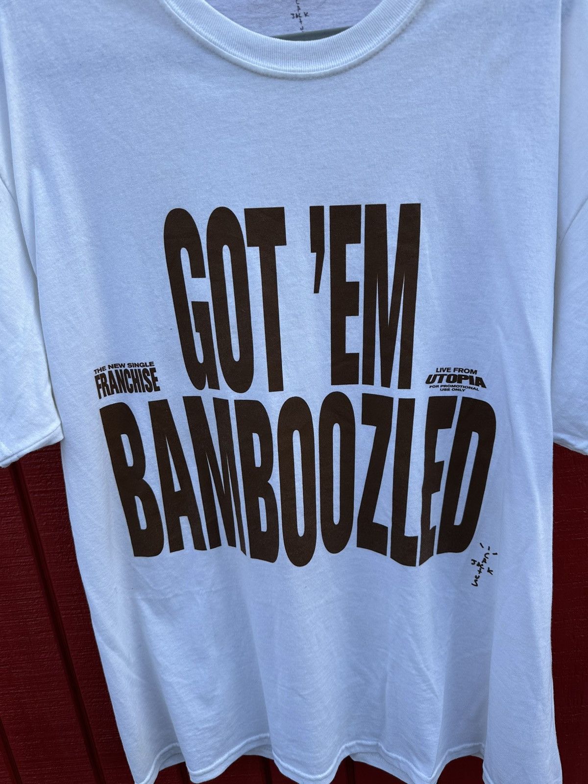 Travis Scott Travis Scott Got Em Bamboozled Franchise promotional tee Size US L / EU 52-54 / 3 - 3 Thumbnail