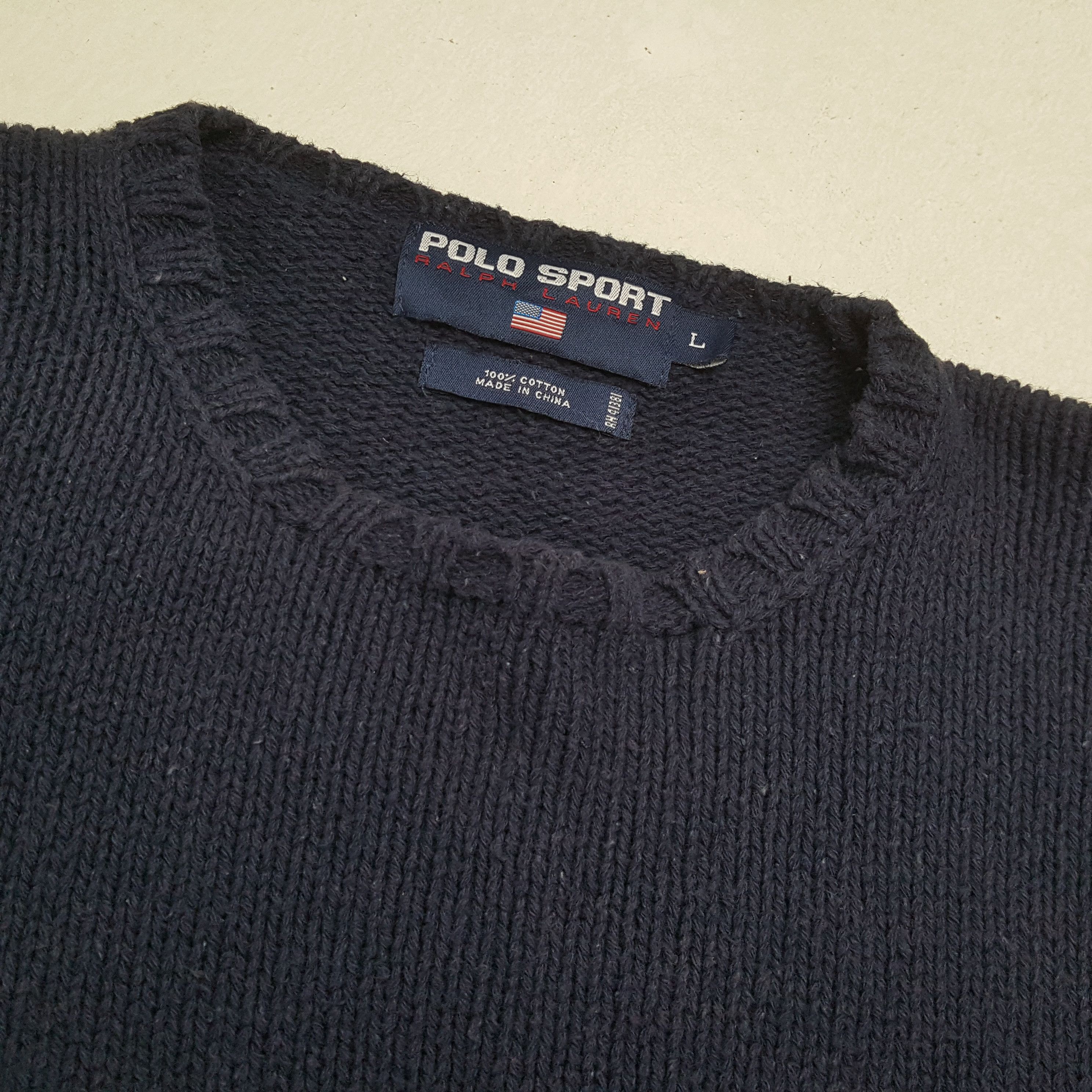 Polo Ralph Lauren × Vintage Vintage POLO SPORT by RALPH LAUREN Knitwear Sweatshirt Size US L / EU 52-54 / 3 - 9 Thumbnail
