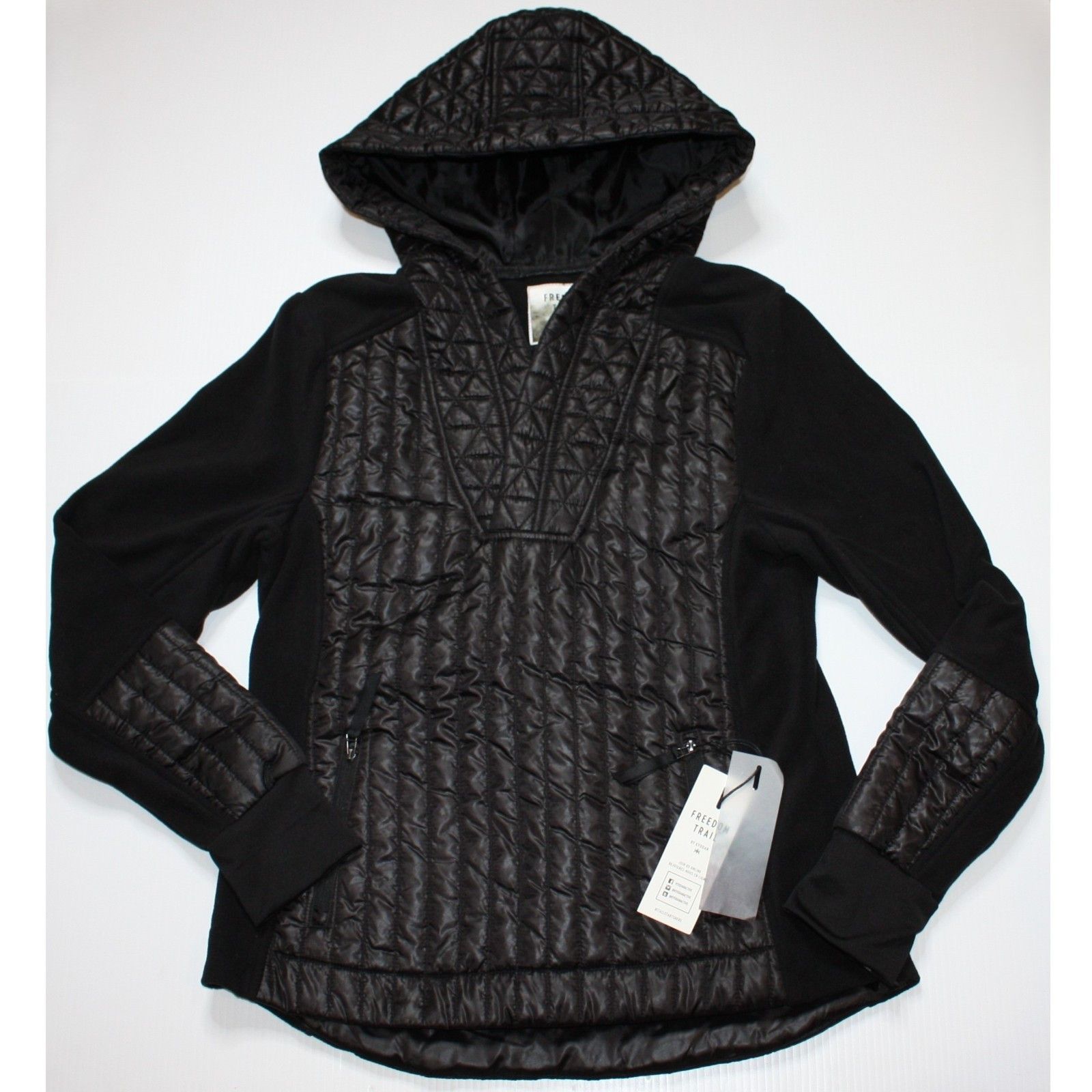 Other Freedom Trail Quilted Fleece Hooded Pullover Jacket $80 Size L / US 10 / IT 46 - 1 Thumbnail