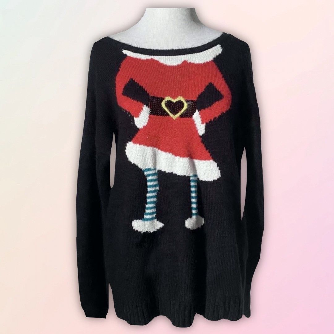 Vintage Linda Matthews, NY, Retro, Embellished, Holiday Knit Sweater Size M / US 6-8 / IT 42-44 - 1 Thumbnail