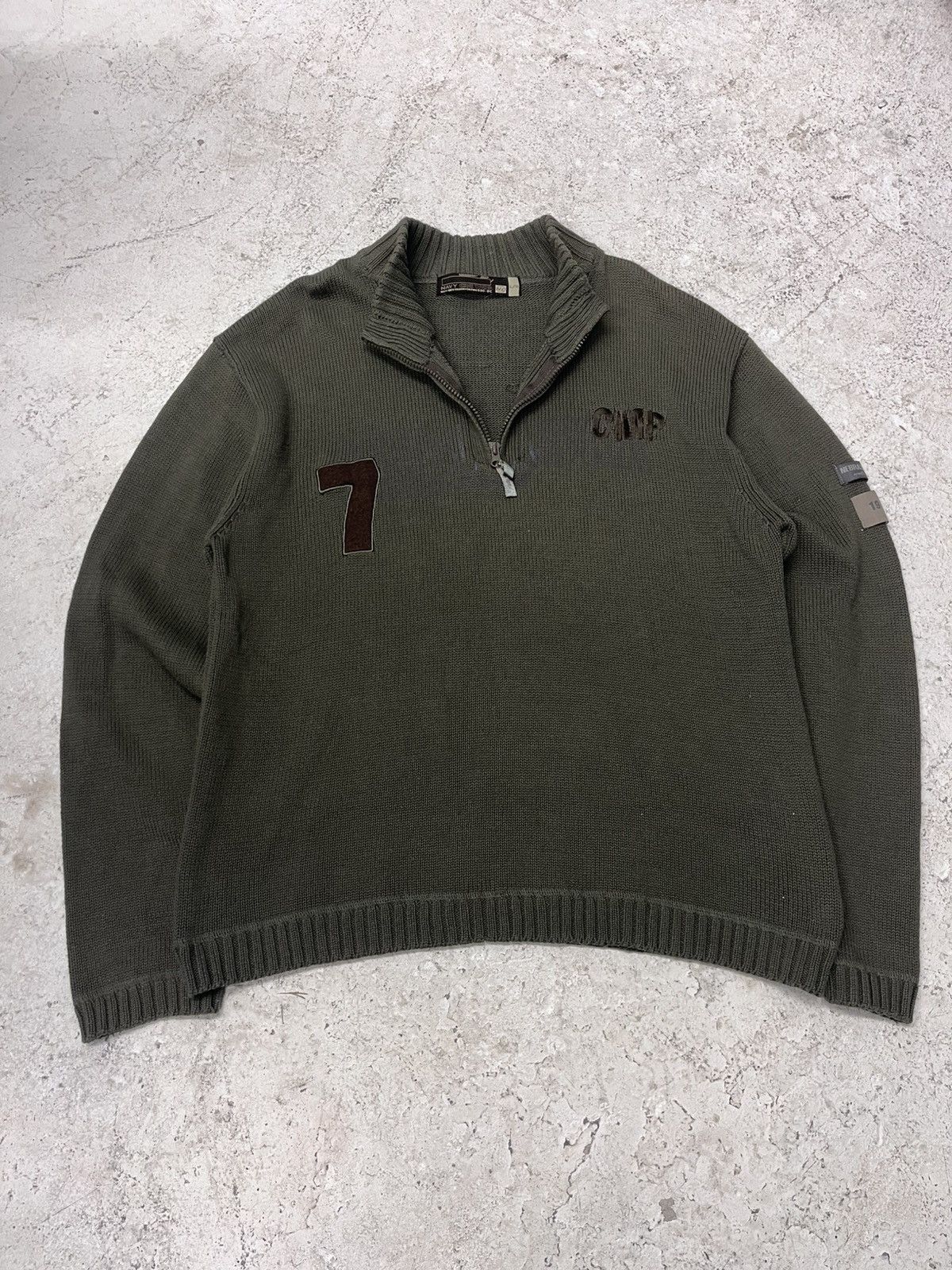 Vintage Vintage green navy crew quarter zip Size US L / EU 52-54 / 3 - 2 Thumbnail