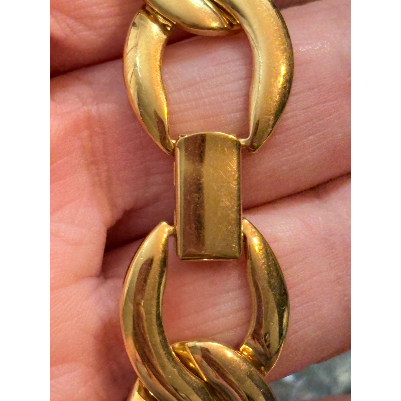 Other Vintage Napier Gold Tone Chunky Chain Necklace 16" Signed Size ONE SIZE - 3 Thumbnail