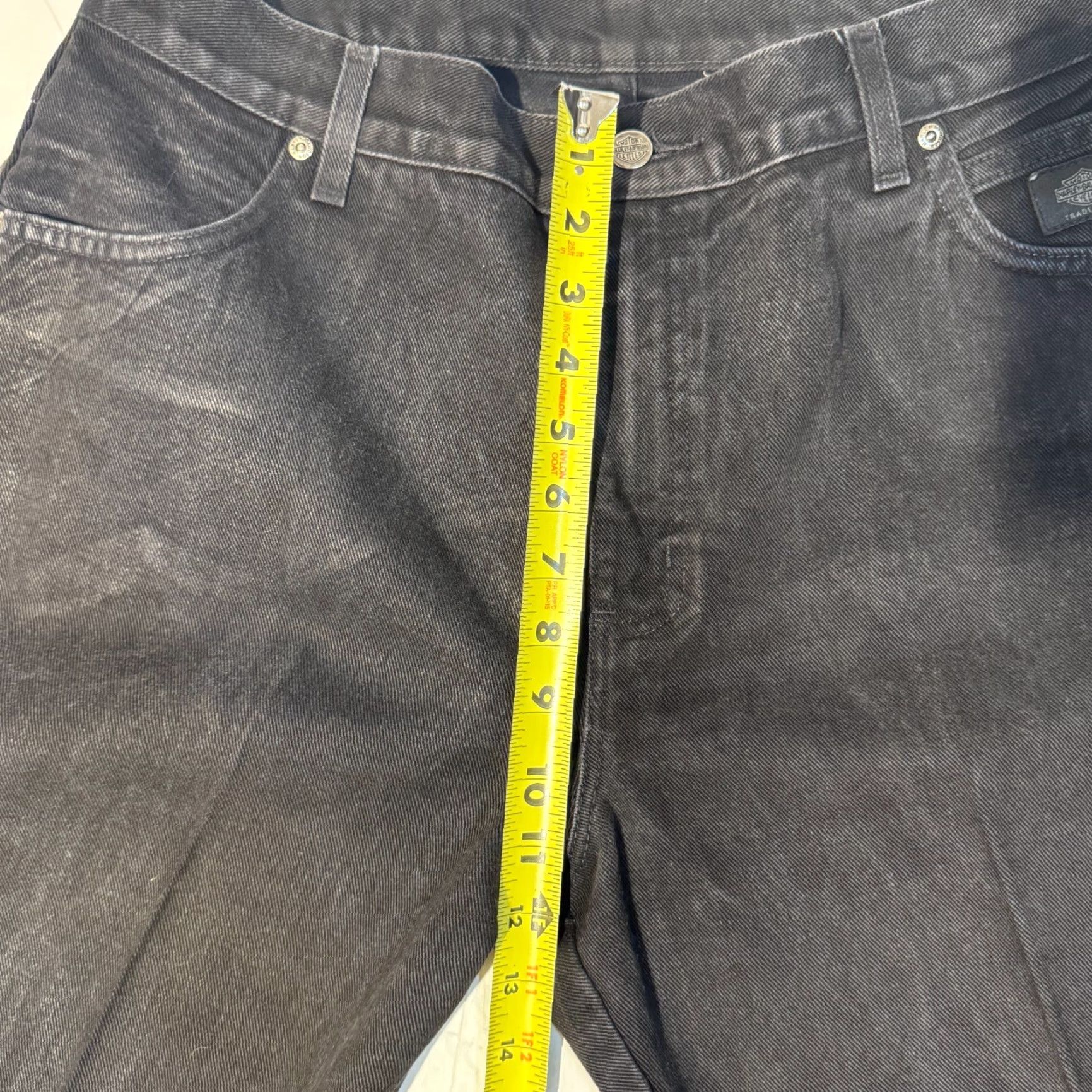 Harley Davidson VINTAGE Harley-Davidson Jeans Womens 32x28 Black Denim Bootcut Straight 90s Biker USA Logo Harley-Davidson 5-Pocket Design Size 24" / US 00 / IT 34 - 7 Thumbnail