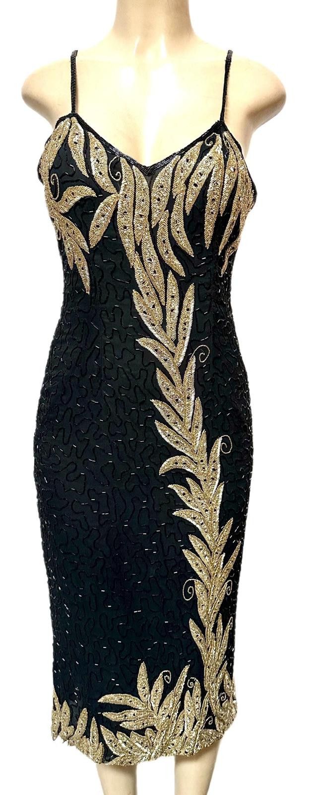 Other Sequin Dress Black Gold with Matching Coat size 16 Size XXL / US 16-18 / IT 52-54 - 2 Thumbnail