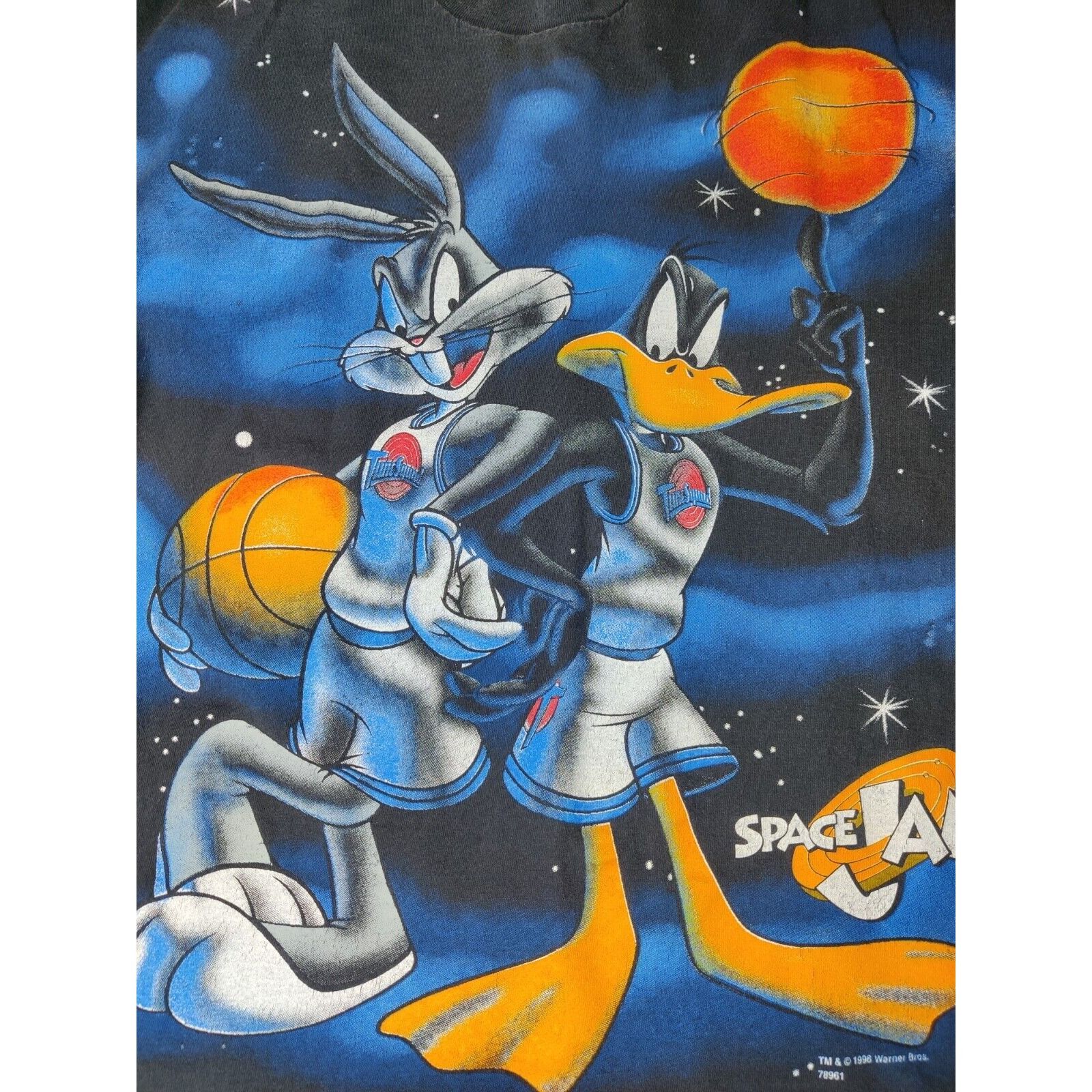 Vintage Vintage Space Jam Long Sleeve T-Shirt L 1996 Black Single St Size US L / EU 52-54 / 3 - 2 Thumbnail