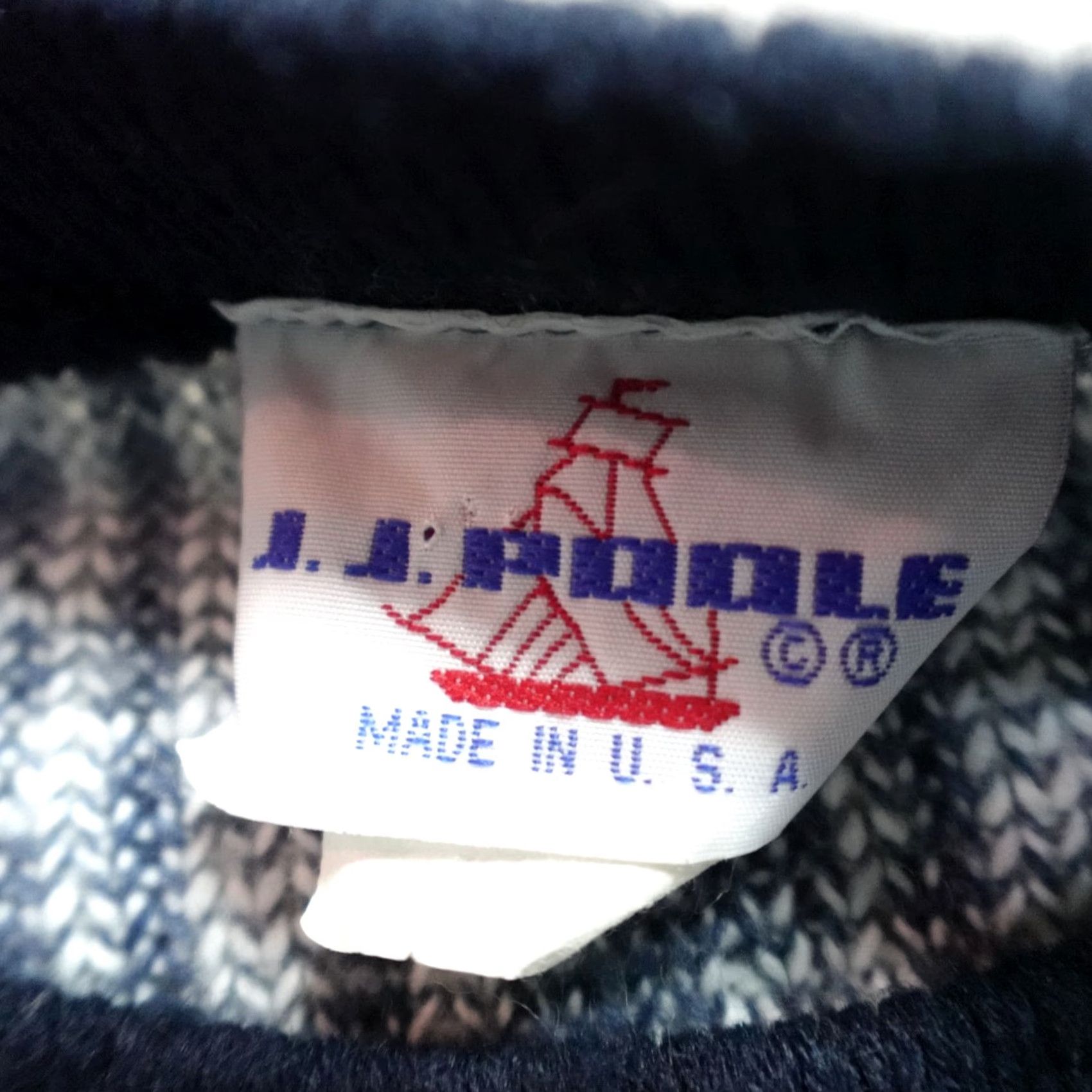 Vintage VINTAGE J.J. Poole Sweater Medium Blue Geometric 3D Made in USA Mens Pullover Knit Acrylic Geometric 3D Blue USA M Size US M / EU 48-50 / 2 - 5 Thumbnail