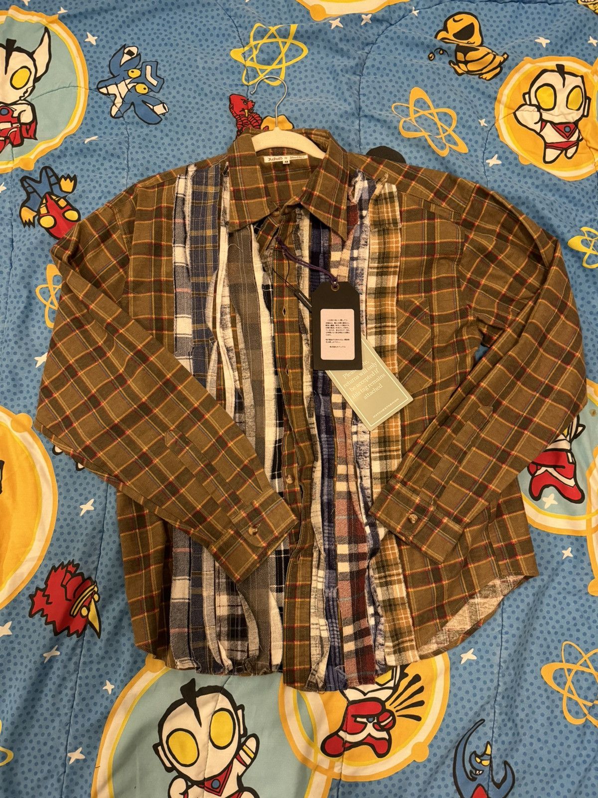Pre-owned Needles Checked Ribbon Flannel Shirt In Plaid