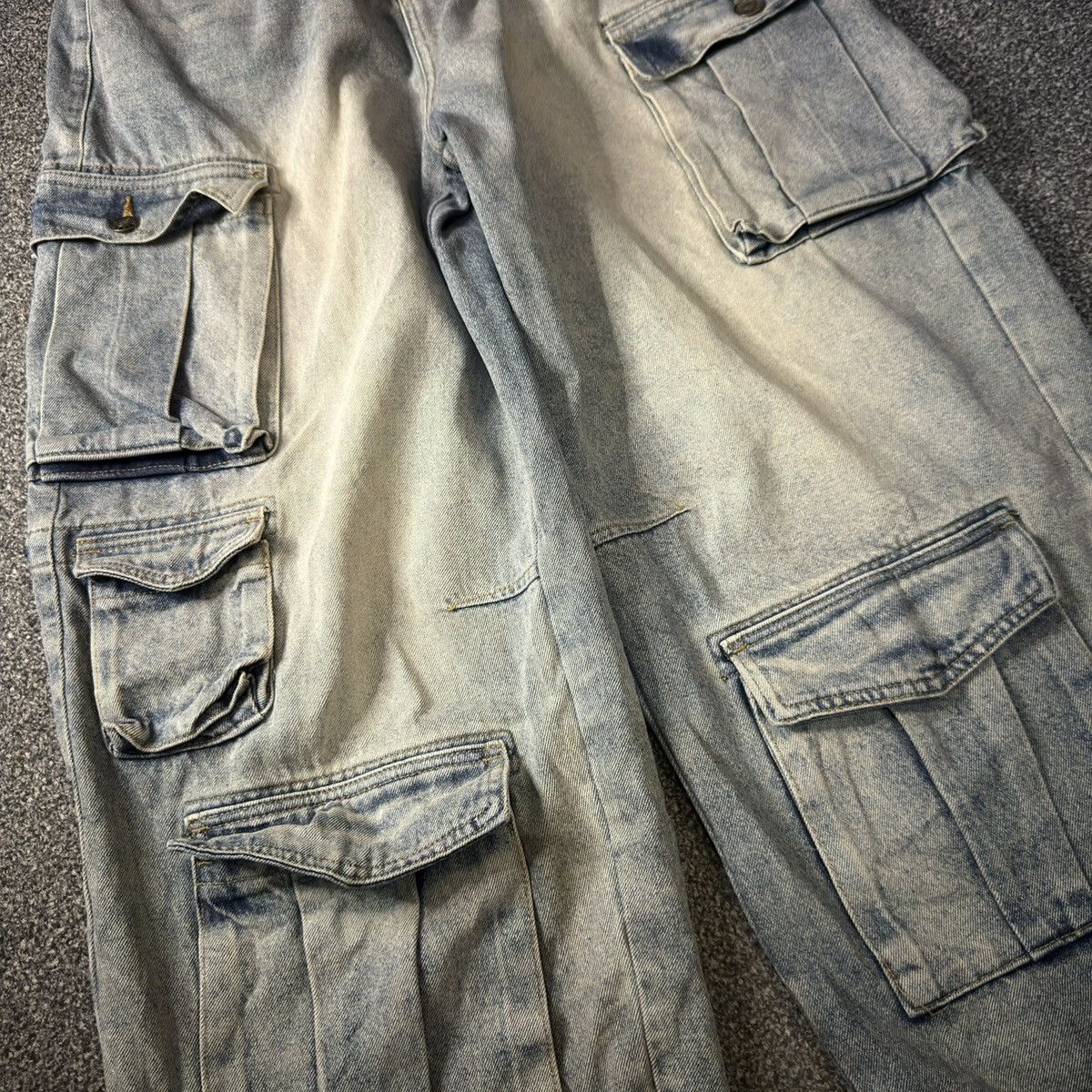 If Six Was Nine 🔥🇯🇵 Japanese Crazy Baggy Unsed.Lab Multi Pocket LGB Jeans Size US 32 / EU 48 - 4 Thumbnail