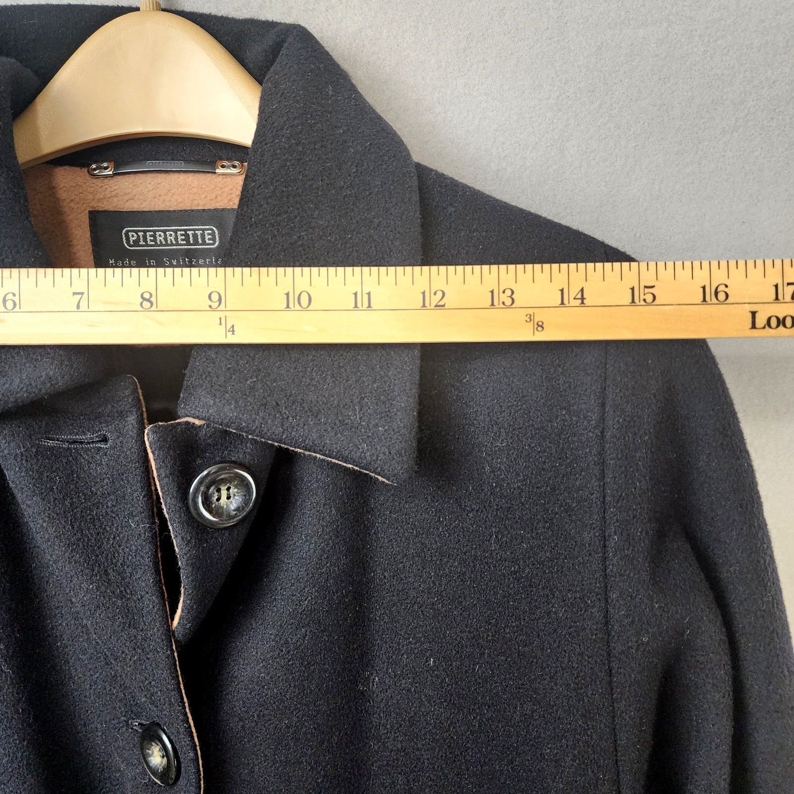 Other Pierrette Black Superangora Wool Cashmere Overcoat Size 6 Size M / US 6-8 / IT 42-44 - 4 Thumbnail