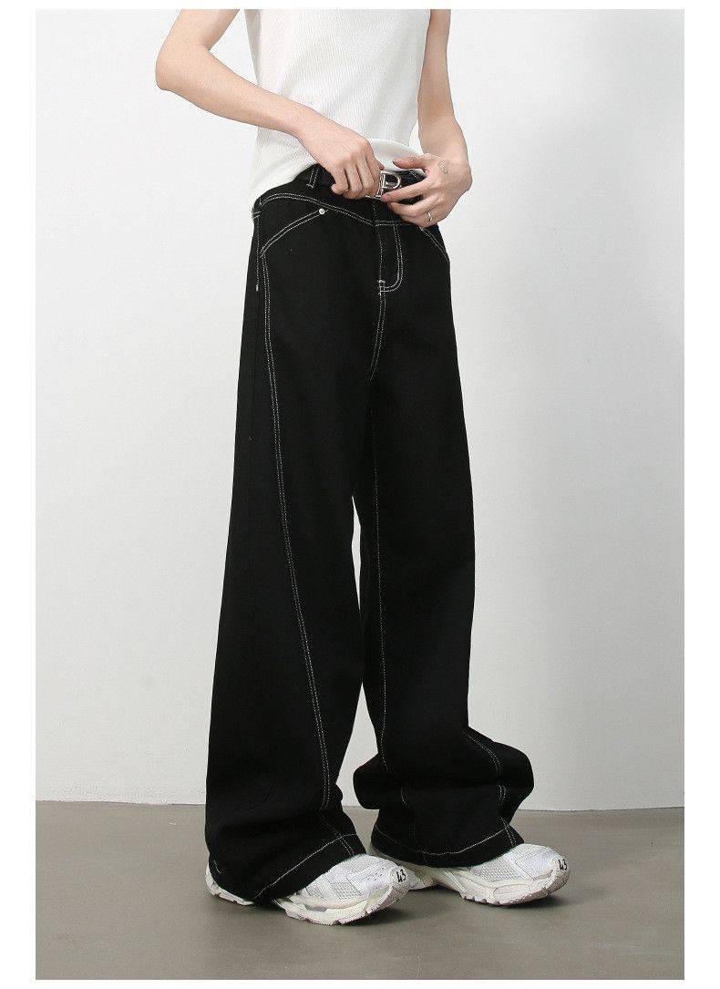 Japanese Brand American high street retro stitched wide-leg jeans Size US 32 / EU 48 - 4 Thumbnail