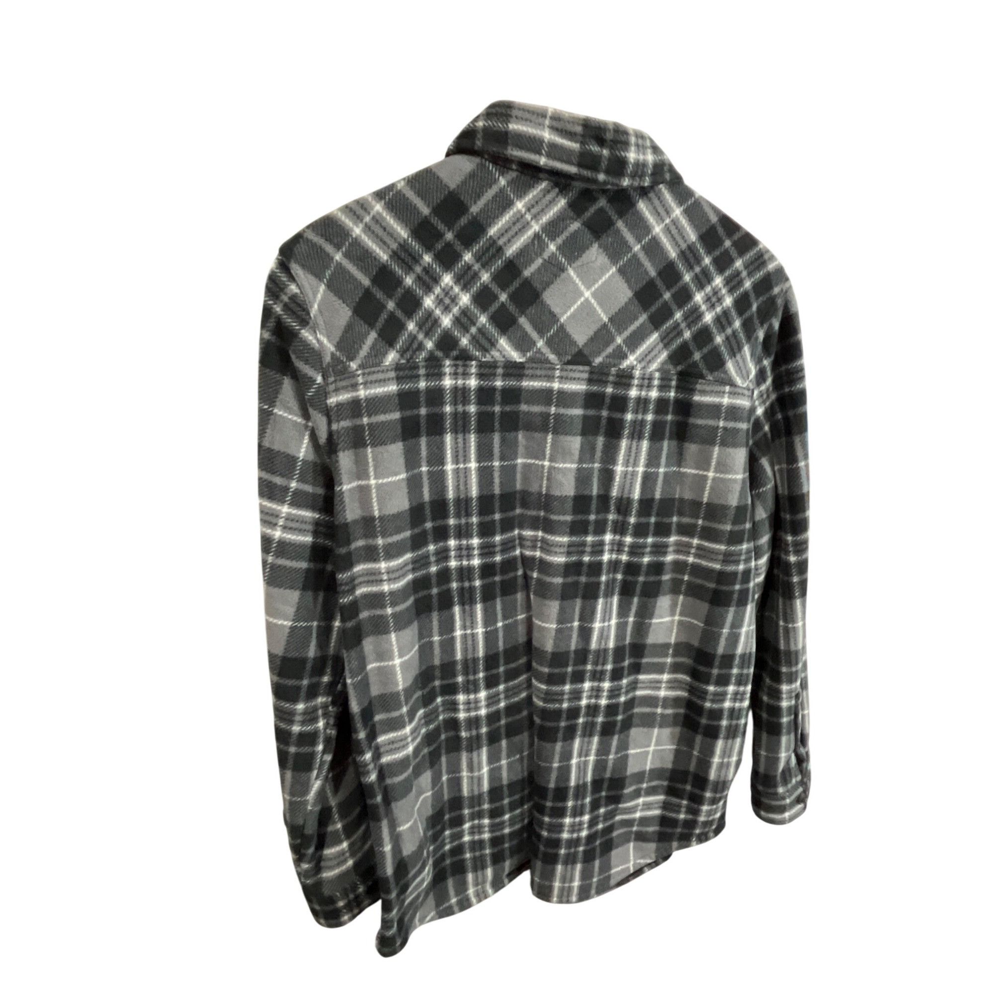Other Freedom Foundry Mens XL Black & Gray Plaid Fleece Shirt Jack Size US XL / EU 56 / 4 - 2 Thumbnail