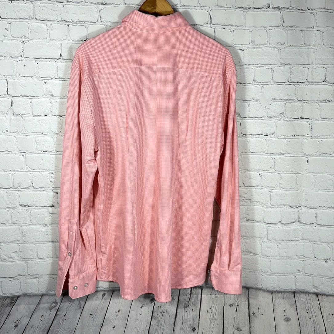 Mizzen+Main Mizzen+Main Pink White X Large Trim Fit Performance Shirt Long Sleeve Men XL Pink White Multicolor Colorful Shirt Mens Size US XL / EU 56 / 4 - 3 Thumbnail