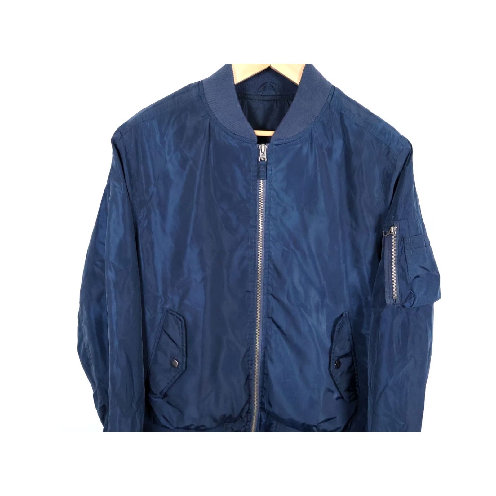 Vintage VINTAGE MA-1 Bomber Jacket Men's Large Dark Blue Orange Insulated Talon Zipper VTG Size US L / EU 52-54 / 3 - 3 Thumbnail