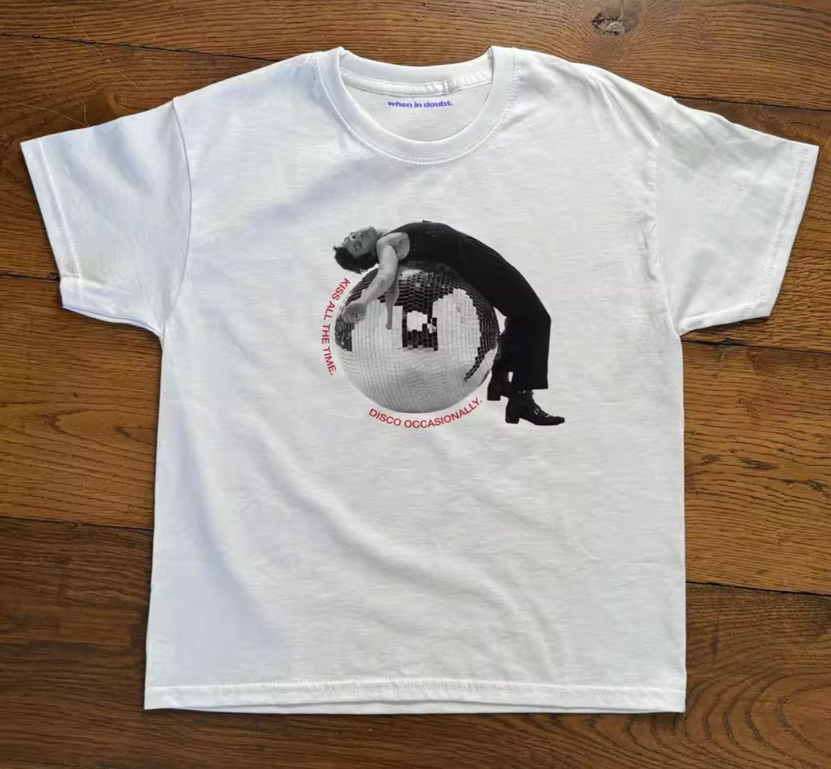 Other Street Creative Harry Styles Kiss All The Time Print T-Shirt Size US L / EU 52-54 / 3 - 1 Thumbnail